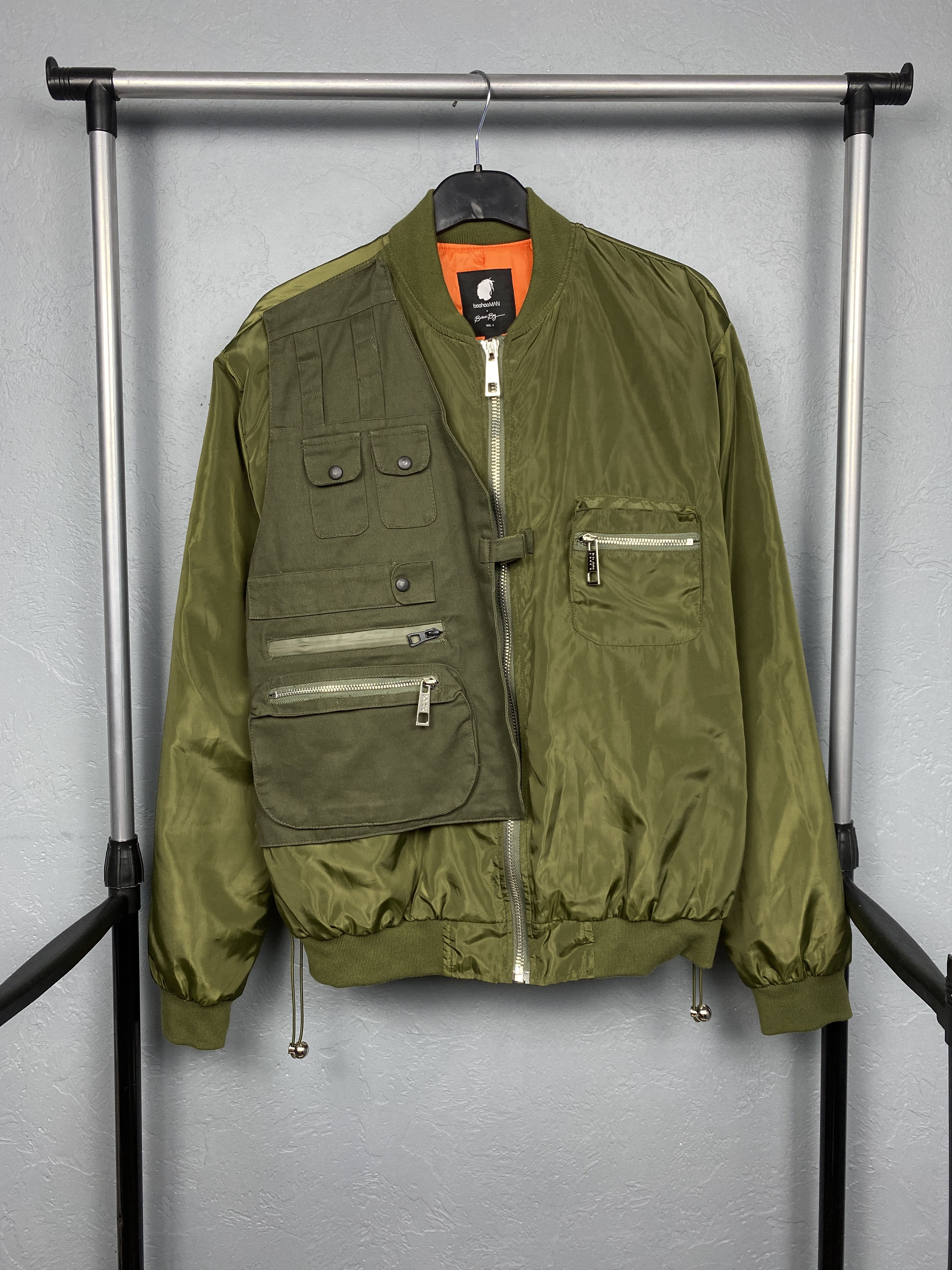 Boohoo Burna Boy Bomber Jacket With Utility Vest Y2K Size US M / EU 48-50 / 2 - 1 Thumbnail