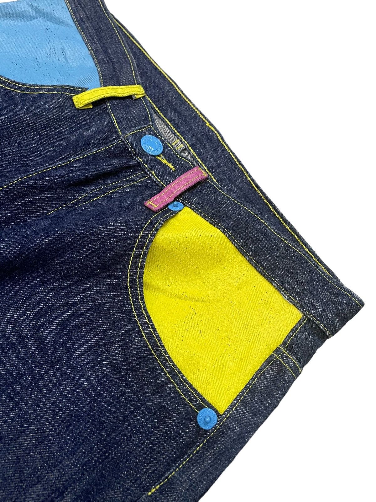 Angel Blue × Hysteric Glamour × Japanese Brand Morpleq Japan Multi Pocket Daicock Style Raw Jeans Size US 32 / EU 48 - 13 Thumbnail