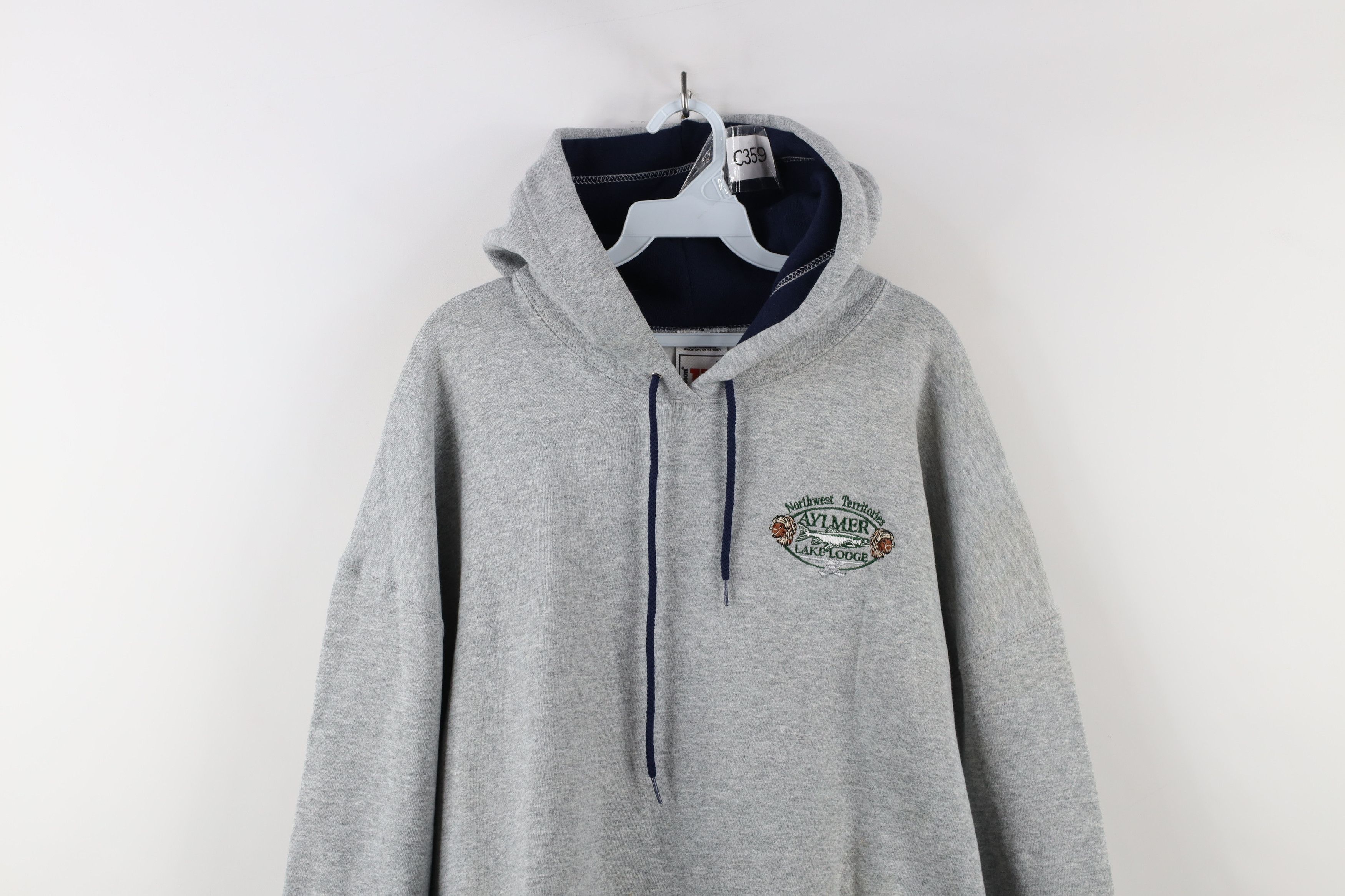 Vintage Vintage 90s Lake Lodge Fishing Nature Hoodie Sweatshirt Size US XXL / EU 58 / 5 - 2 Thumbnail