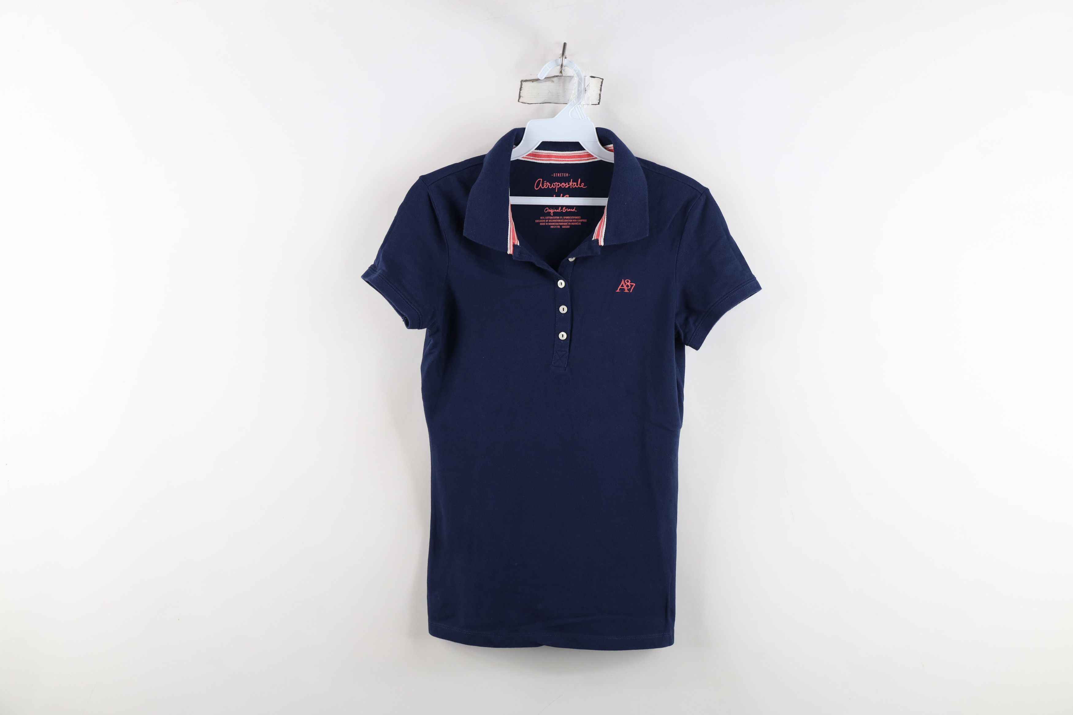 Aeropostale Vintage Y2K Aeropostale Bella Collared Polo Shirt Navy Blue Size L / US 10 / IT 46 - 1 Thumbnail