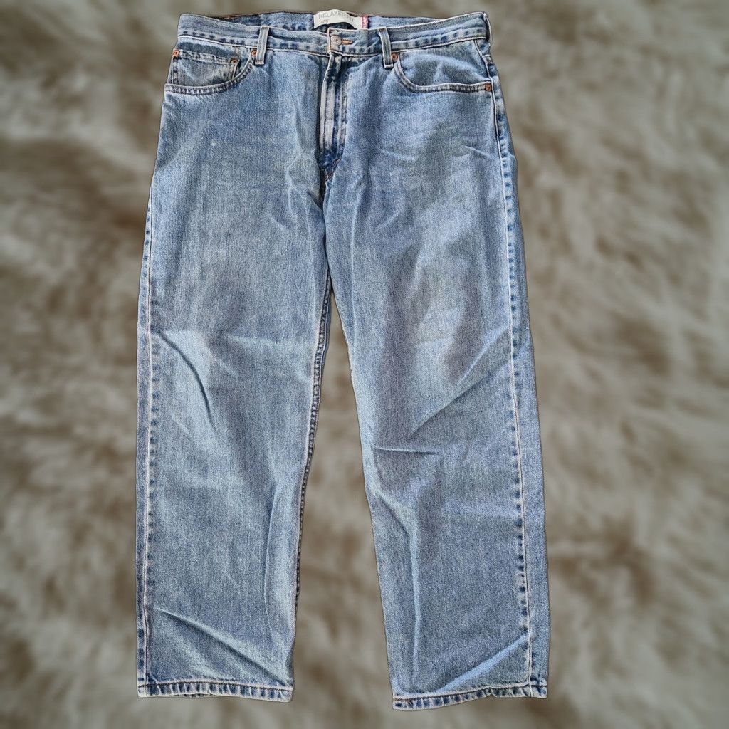 Levi's VINTAGE Levi's 550 Jeans 36x30 Light Wash Distressed Relaxed Fit 80s 90s Rock Punk Retro Grunge USA Mens Size US 36 / EU 52 - 1 Thumbnail