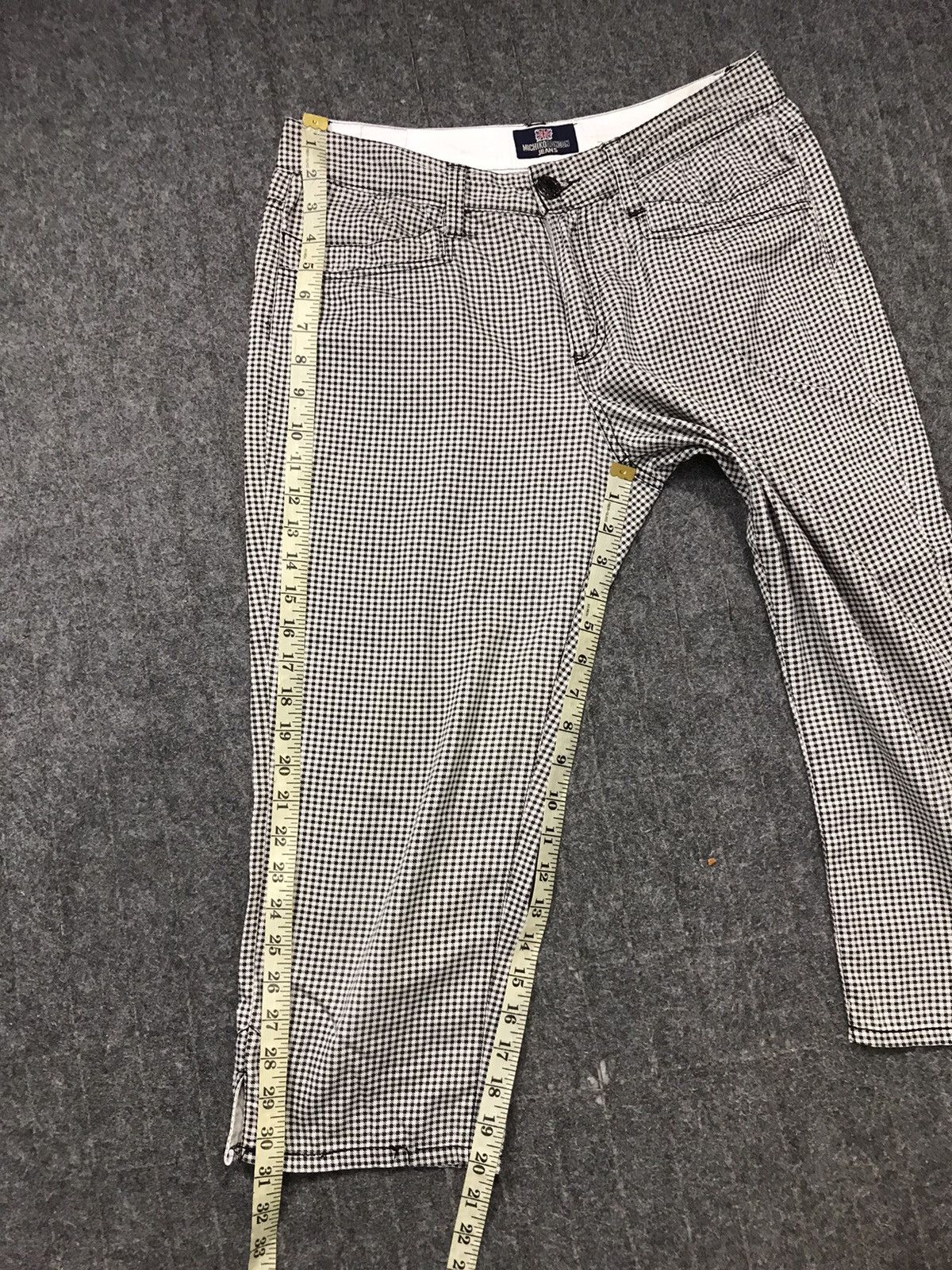 Japanese Brand × Vintage Michiko London Jeans Design Plaid Zipper Short Pants Size US 30 / EU 46 - 16 Thumbnail