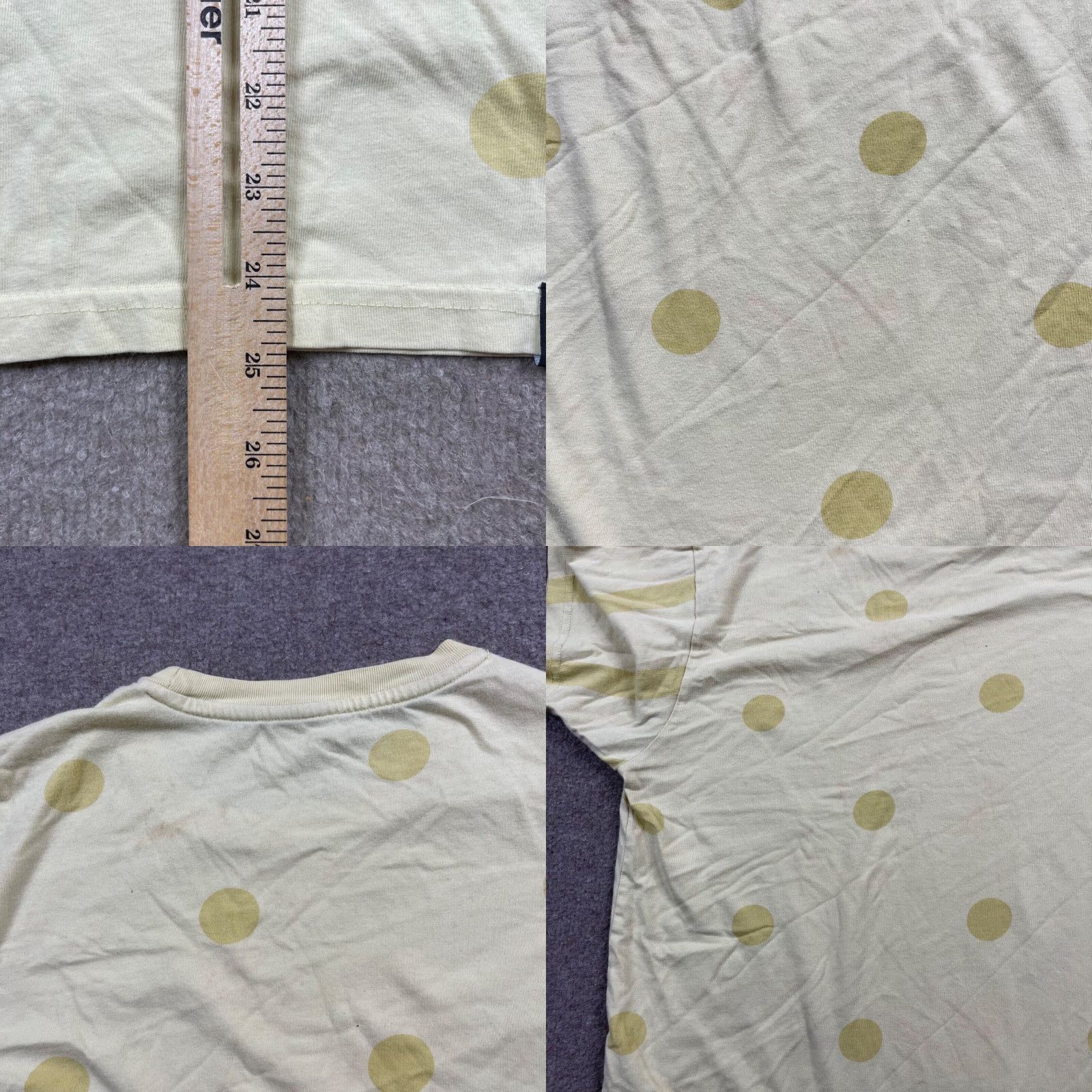 Pinko Pink Dolphin Shirt | T-Shirt | Men | M | Yellow Polka Dot AOP Short Sleeve Tee | Designer Colorful Streetwear Size US M / EU 48-50 / 2 - 8 Thumbnail
