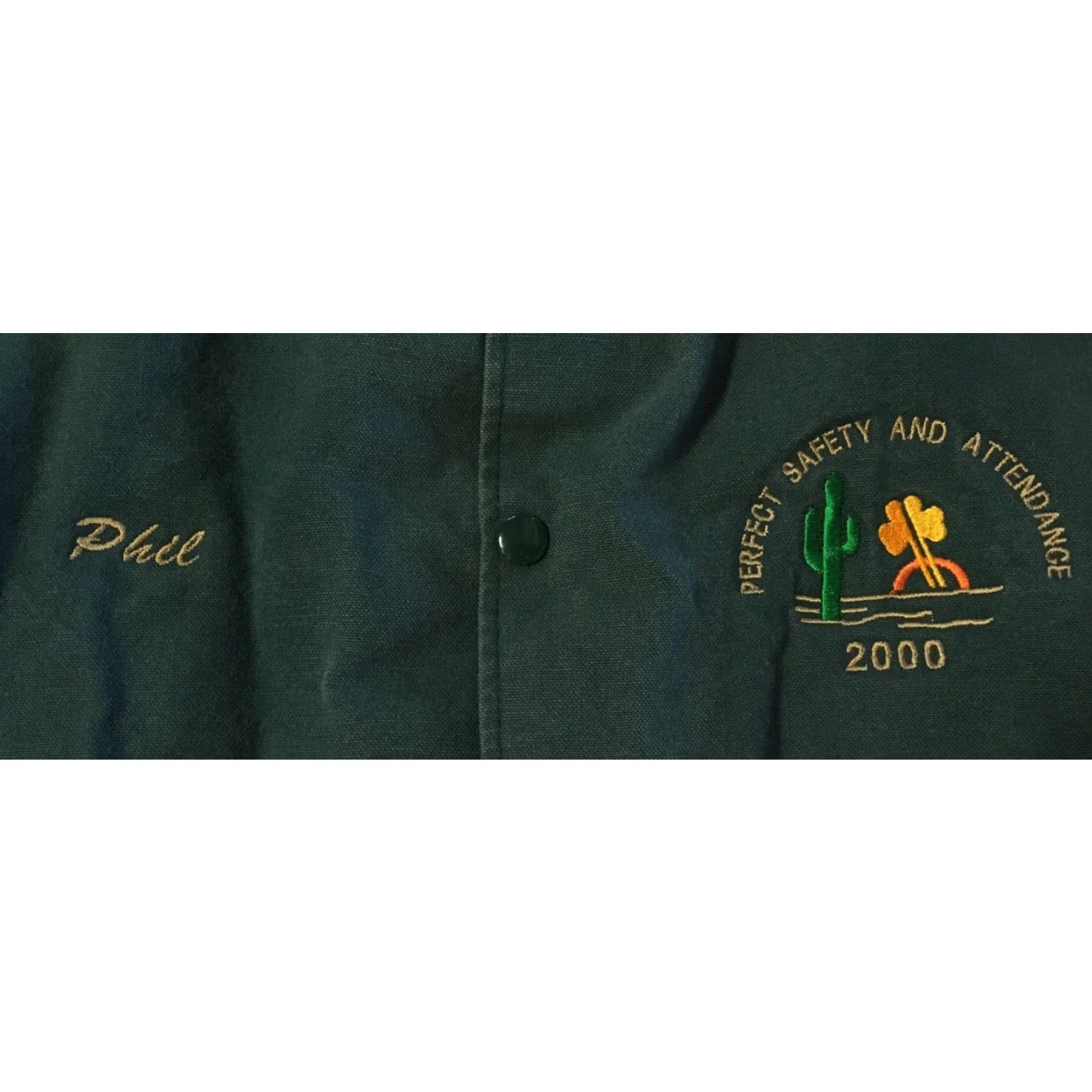 Vintage VINTAGE Motorcycle Construction Safety Faded Bomber Jacket L USA Green Trucker Punk 90s Mens Size US L / EU 52-54 / 3 - 2 Thumbnail