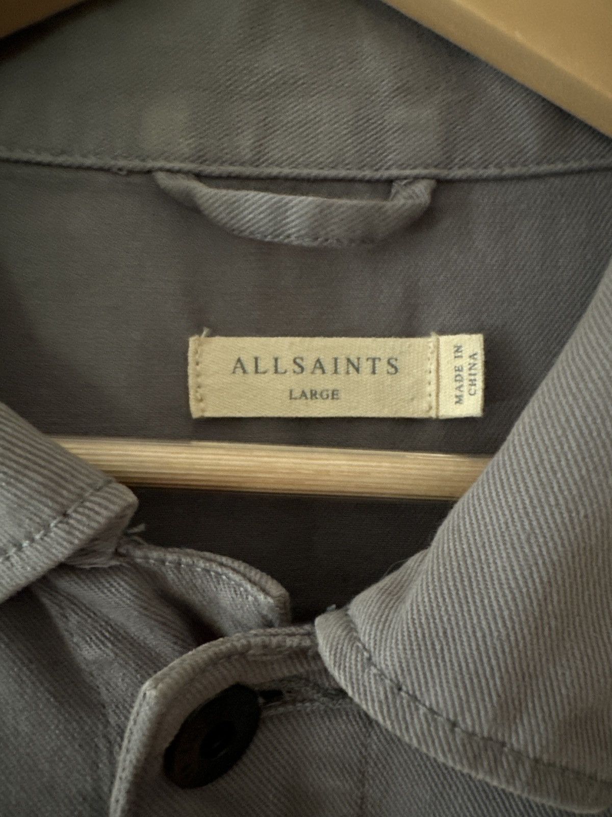 Allsaints Grey Denim Jacket Size US L / EU 52-54 / 3 - 3 Thumbnail