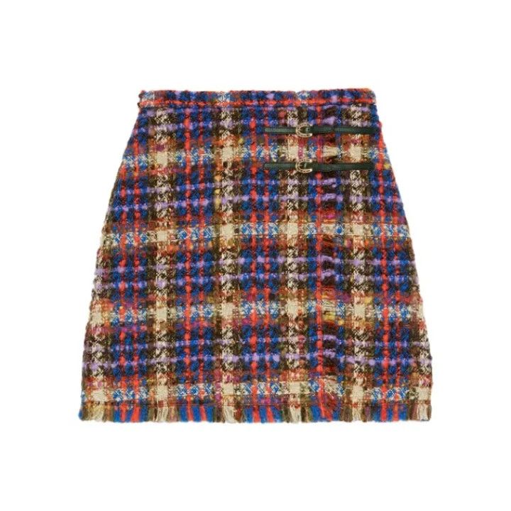 Gucci Gucci Tweed Mini Skirt for Women Size 40" / US 18 - 1 Thumbnail