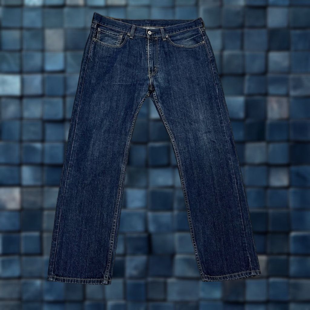 Levi's Levi's 505 Jeans Men 36x32 Blue Straight Stretch Dark Wash Workwear Denim Cotton Zip Pockets Regular Inseam 32 Model Levi's 505 Straight Mens Jeans Size US 36 / EU 52 - 1 Thumbnail