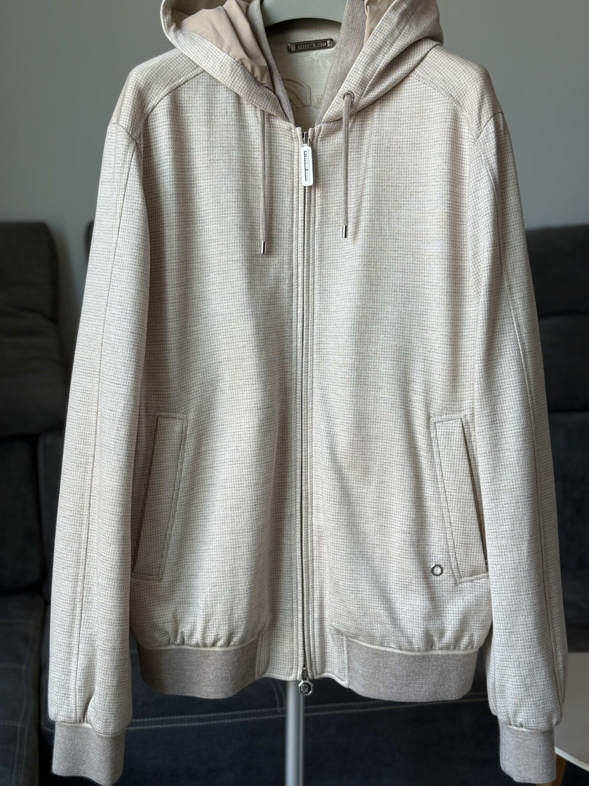 Stefano Ricci RRP~$5990 Stefano Ricci Cashmere Silk Linen Bomber Jacket Size US M / EU 48-50 / 2 - 8 Thumbnail