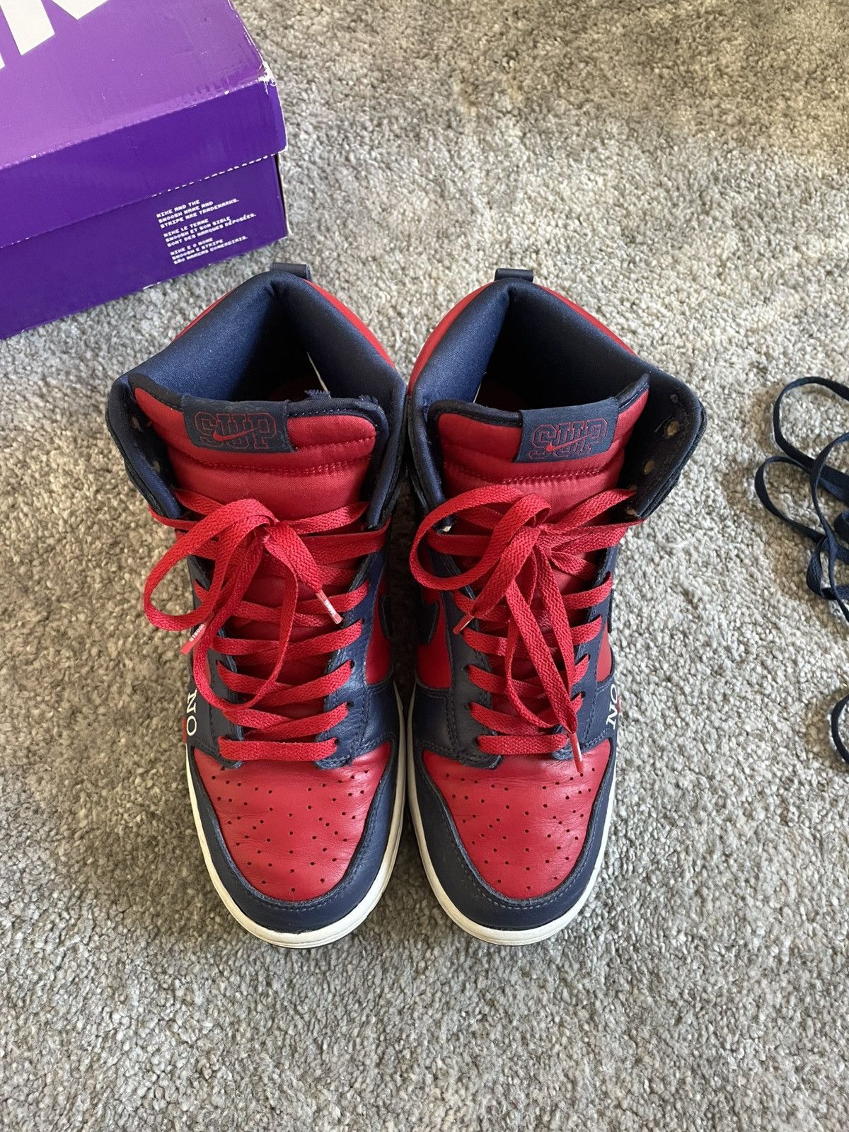 Nike × Supreme Nike Supreme SB Dunk High By Any Means Size US 9 / EU 42 - 4 Thumbnail