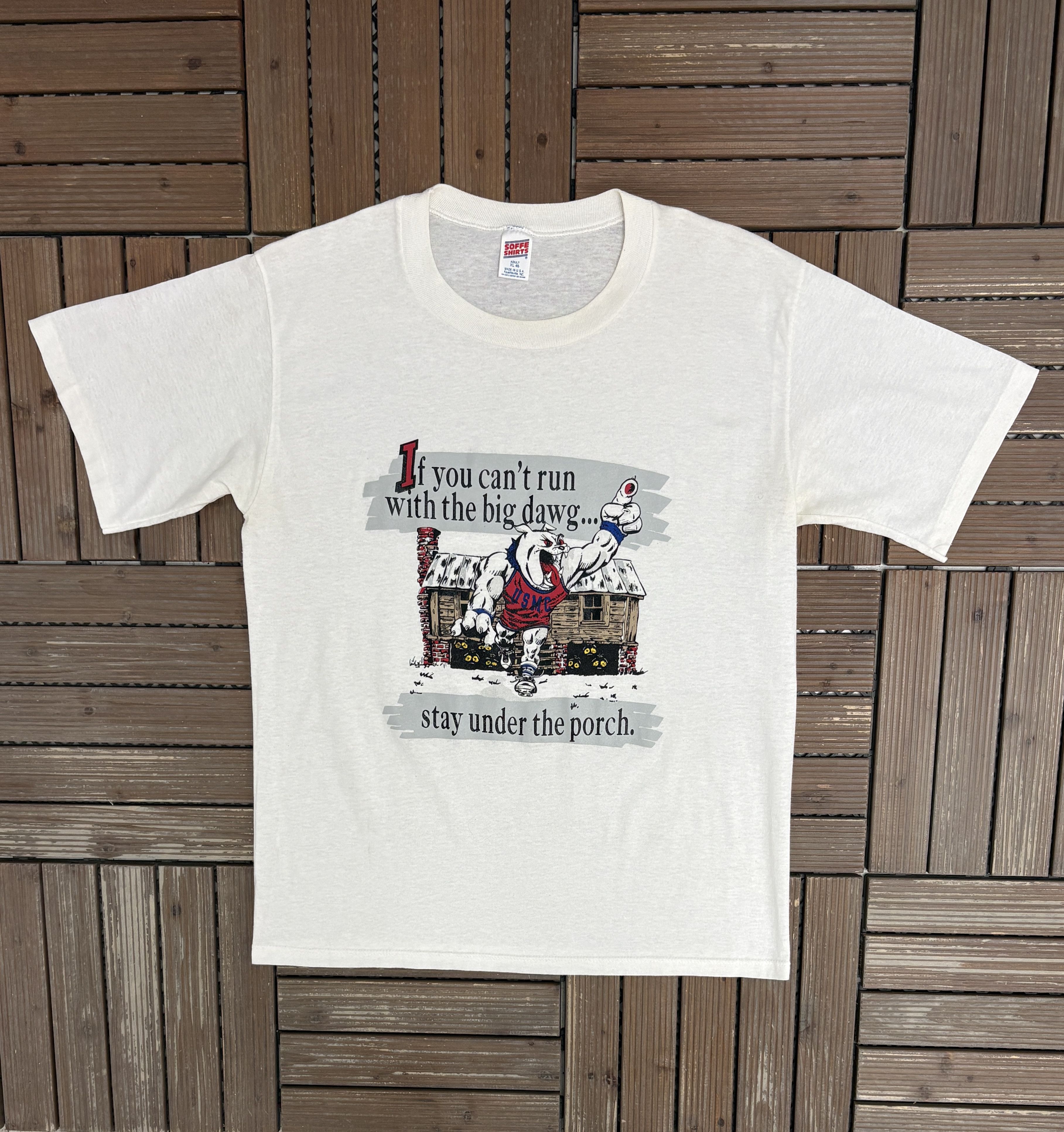 Vintage United States Marine Corps Basketball Vintage White T-Shirt Size US XL / EU 56 / 4 - 1 Thumbnail