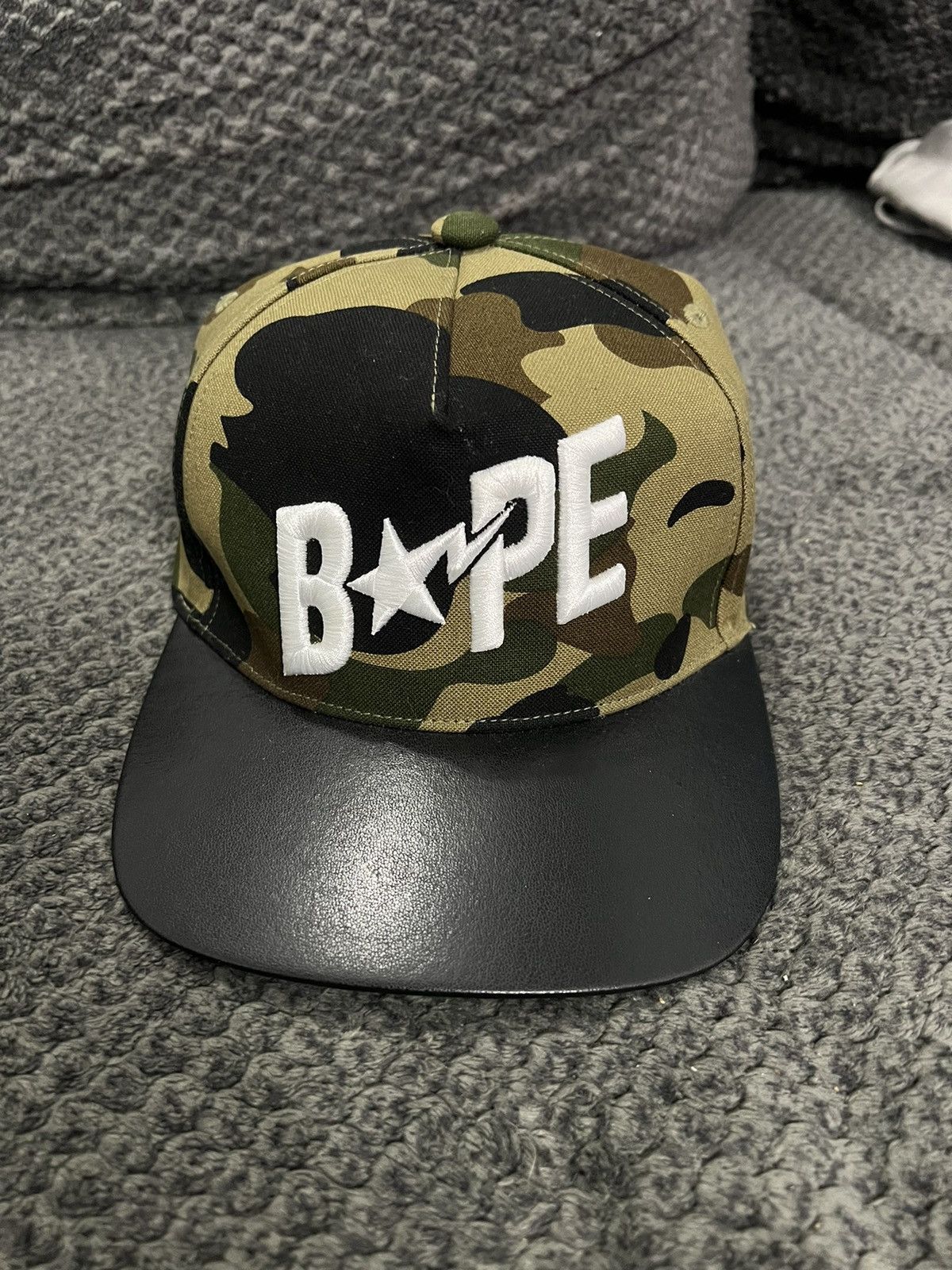 image of 1St Camo Bape Sta Panel Cap in Green, Men's