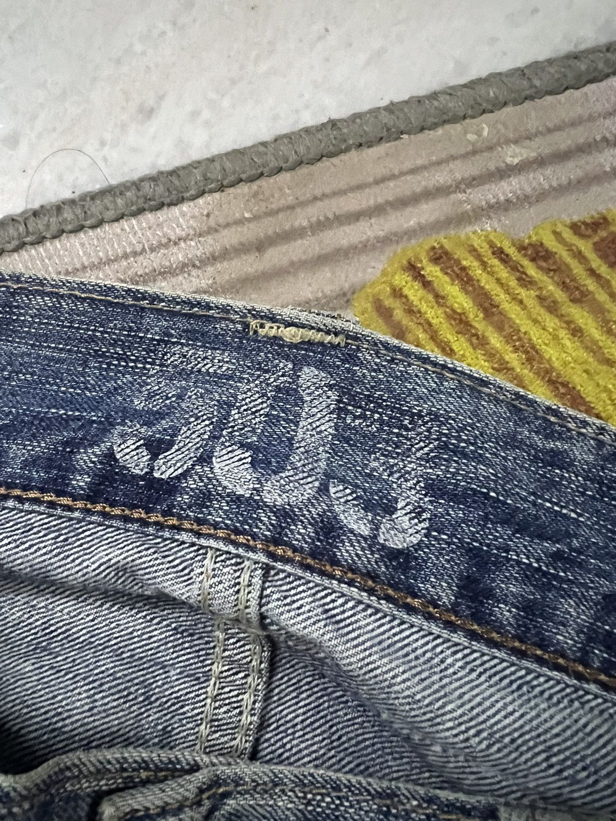Edwin × If Six Was Nine × Japanese Brand VINTAGE EDWIN 503 BLUE TRIP DISTRESSED JAPAN JEANS Size US 34 / EU 50 - 6 Thumbnail