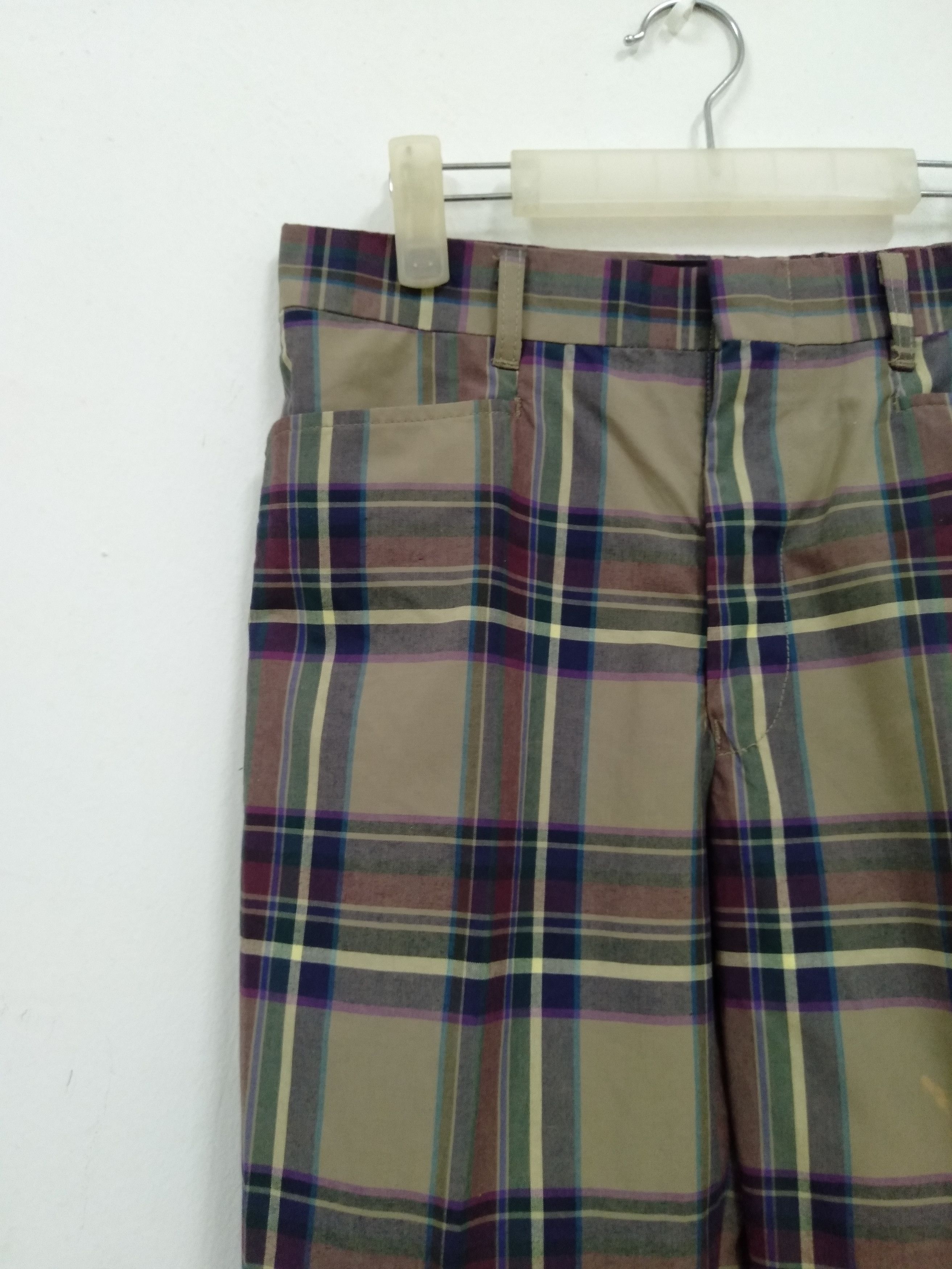 Levi's Vtg 1970s LEVIS Talon Zipper sta-prest pant plaid checkere Size US 32 / EU 48 - 7 Thumbnail