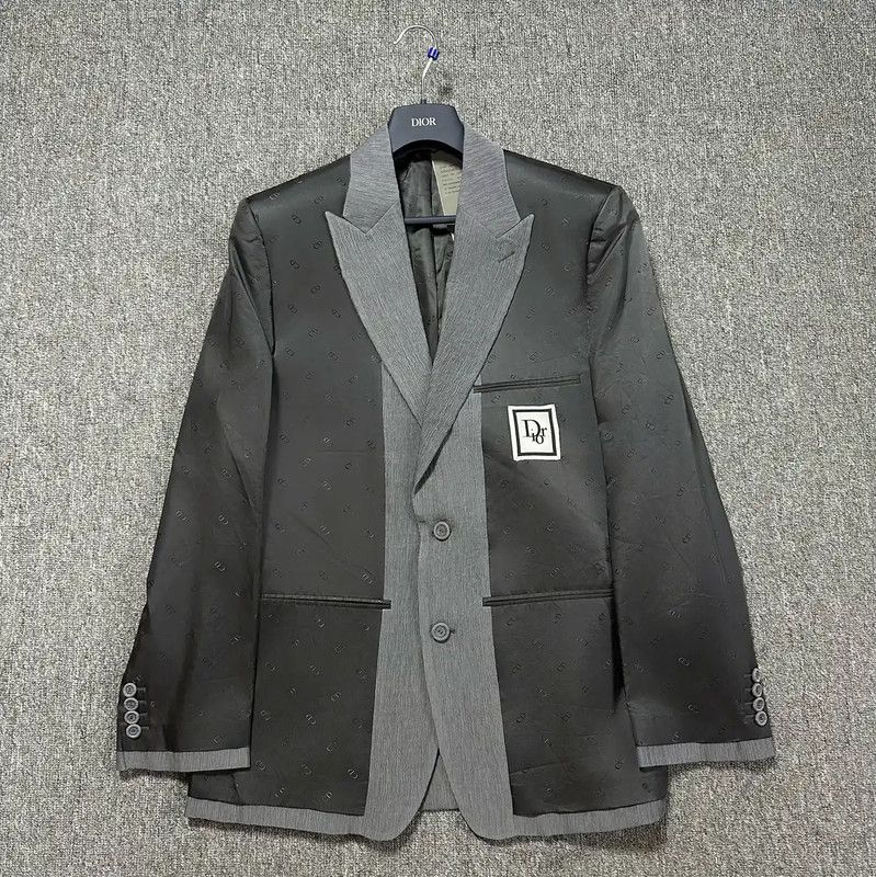 Dior Dior Long Sleeve Gray Patterned Coat 0089 Size US L / EU 52-54 / 3 - 1 Thumbnail
