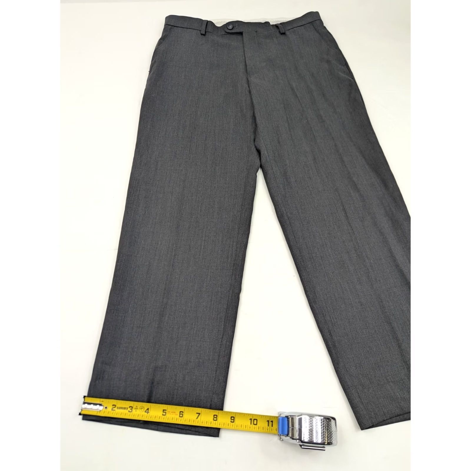 Joseph Abboud Joseph Abboud JOE 100% Wool Dress Pants Gray Men 34 Flat Front Inseam 28" Solid Front Flat Front Dress Pants Men's Wool Gray 34 Mens Size US 34 / EU 50 - 2 Thumbnail