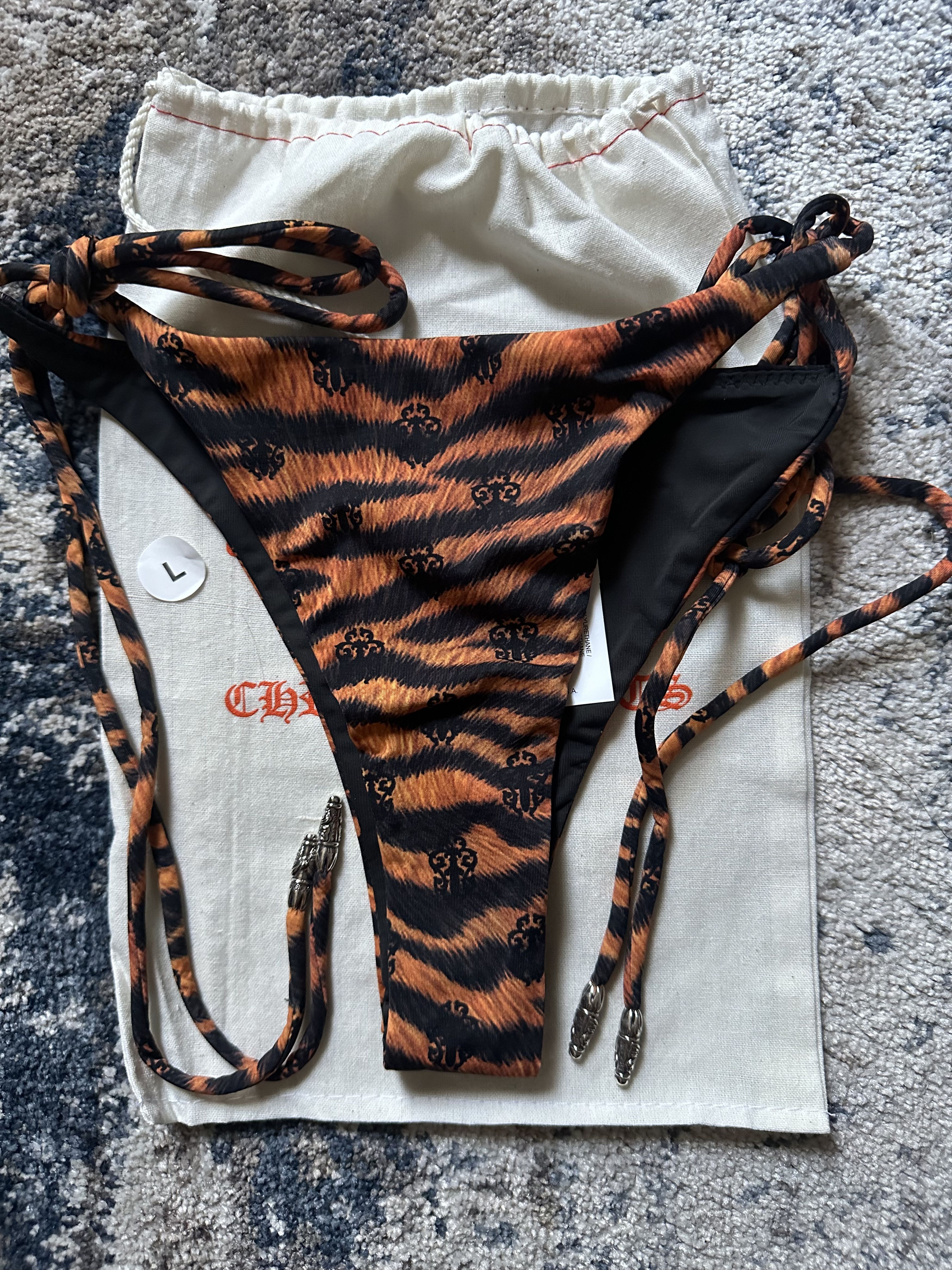 Chrome Hearts Chrome Hearts Orange Tiger Bikini Bottom | Large Size L / US 10 / IT 46 - 1 Thumbnail