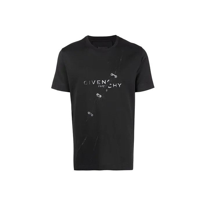 Givenchy Givenchy Logo Print Crew Neck Short Sleeve T-Shirt Size US L / EU 52-54 / 3 - 1 Thumbnail