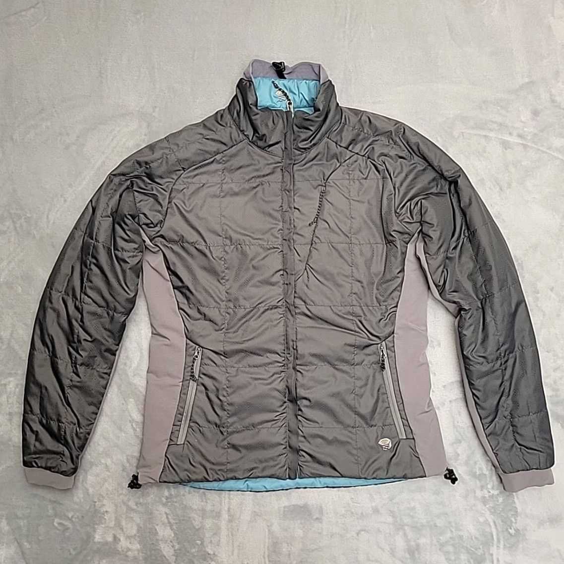 Mountain Hardwear VINTAGE Mountain Hardwear Jacket Womens M Gray Aqua Reversible Primaloft Outdoors Size M / US 6-8 / IT 42-44 - 2 Thumbnail
