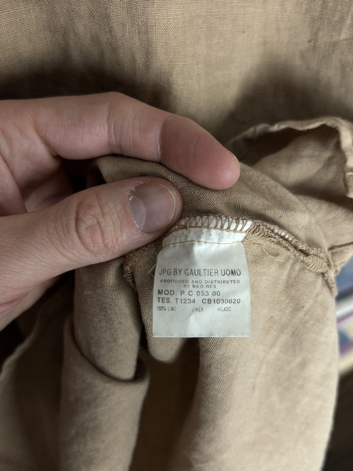 Jean Paul Gaultier Archive Linen Button Up Shirt Vintage 90s
