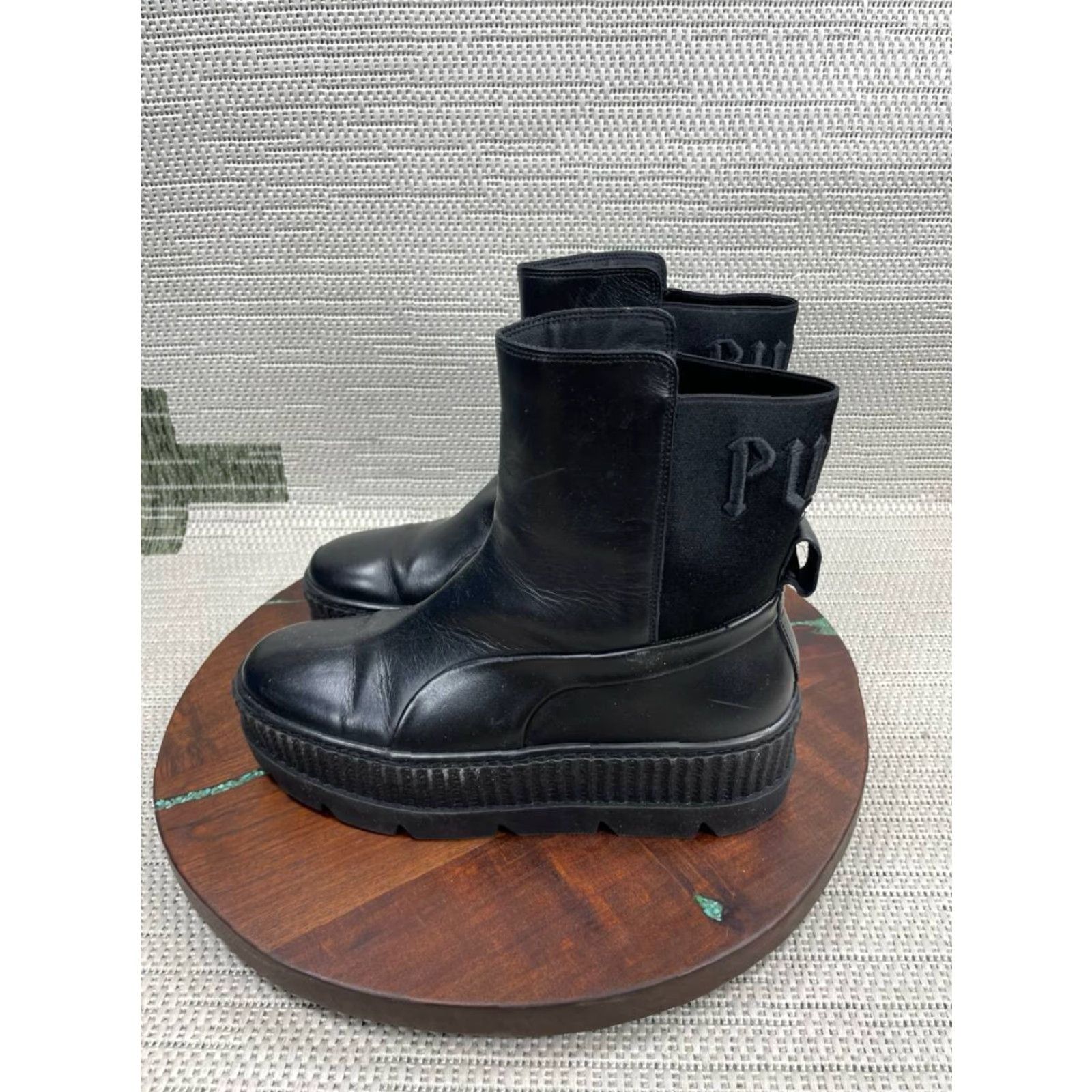 Puma Puma Boots Womens Size 9.5 Us Fenty Chelsea Sneaker Black Leather Ankle Pull On Chelsea Boots Puma x Fenty Womens 9.5 Black Leather Ankle Pull On Size US 10 / IT 40 - 5 Thumbnail