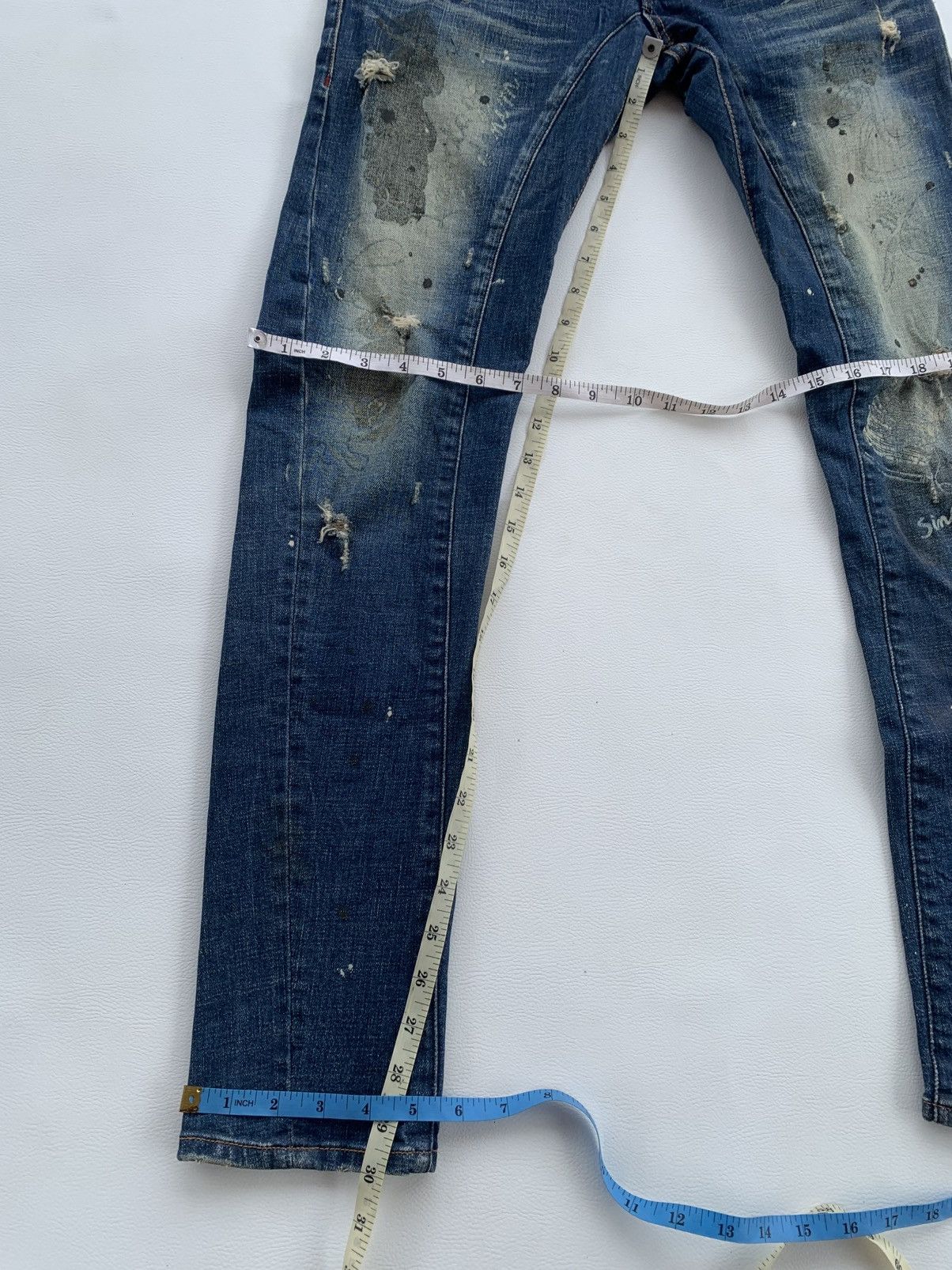 Japanese Brand Buckaroo Crazy Distressed Studded Japanese Slim Jeans Pants Size US 28 / EU 44 - 11 Thumbnail