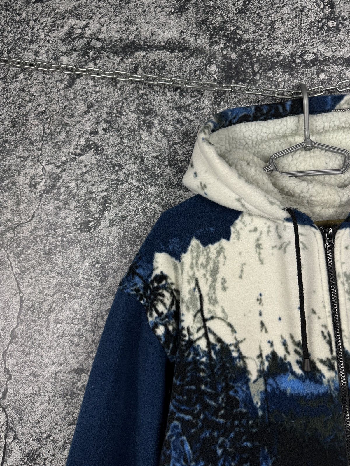 Vintage Vintage Wolf Mountain Fleece Jacket Sherpa Warm Overprint XL Size US XL / EU 56 / 4 - 5 Thumbnail