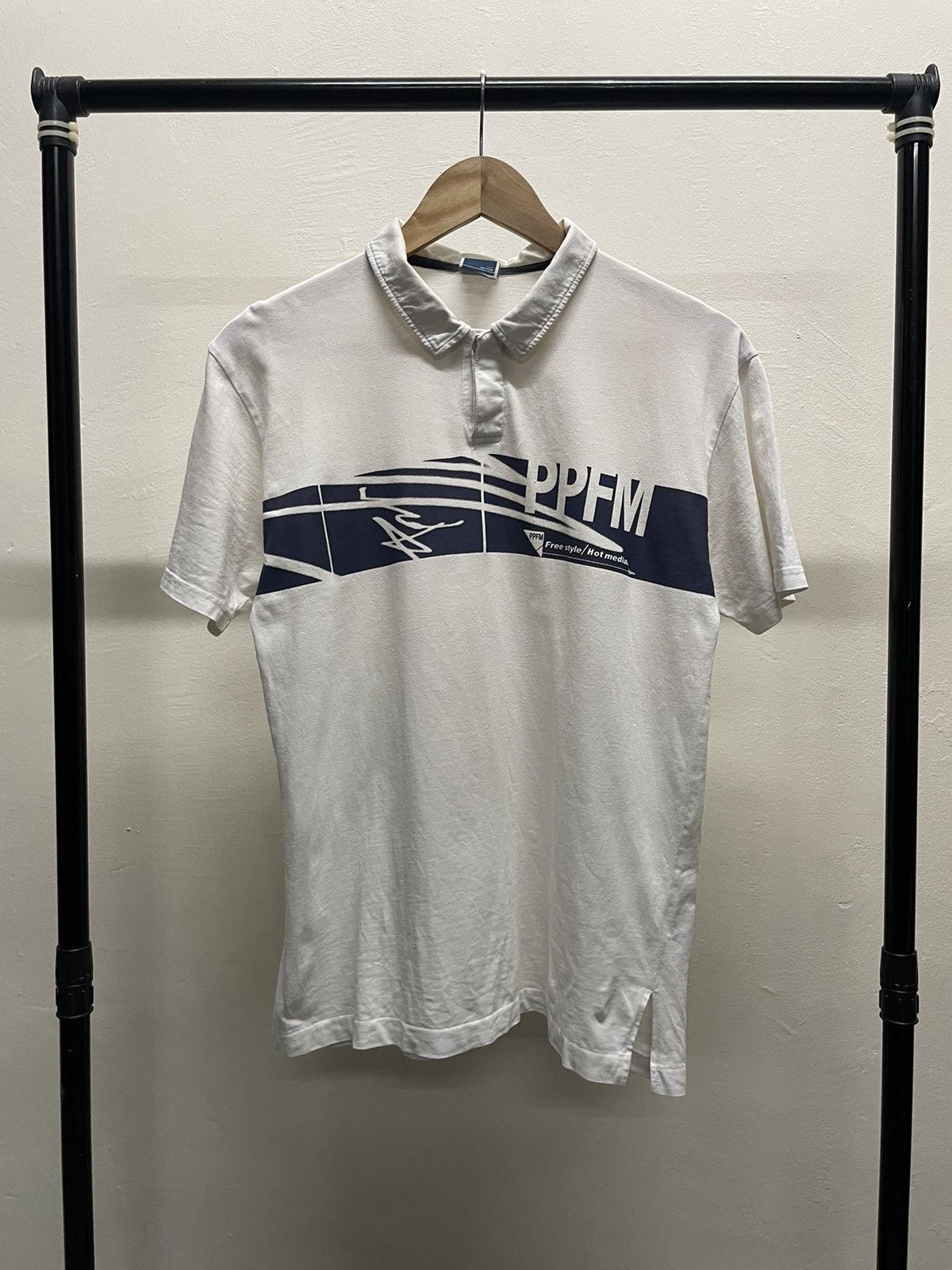 image of Ppfm Polo Tee in White, Men's (Size Medium)