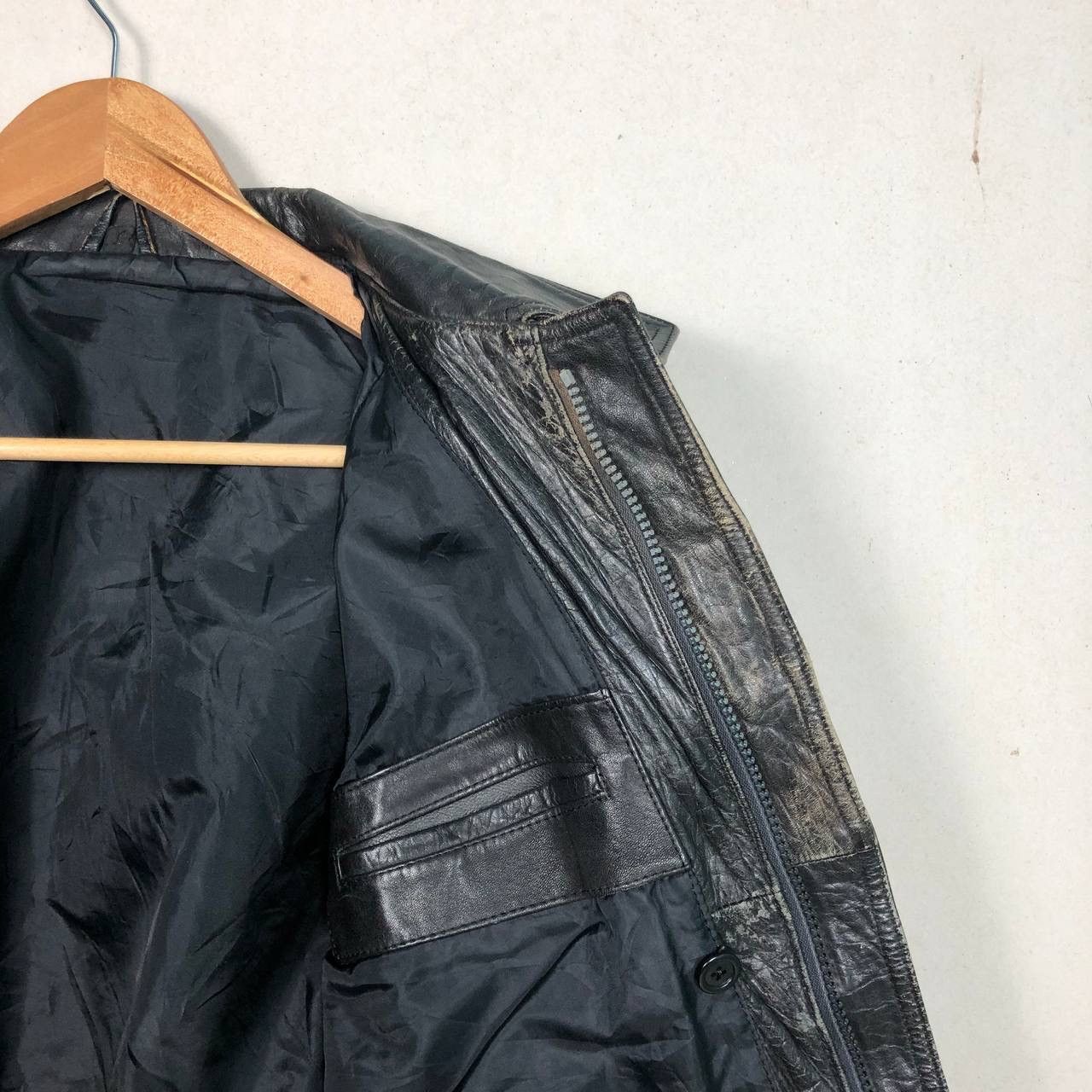 Japanese Brand Vintage Leather IS-674-MS Flight Jacket Black Size US M / EU 48-50 / 2 - 10 Thumbnail