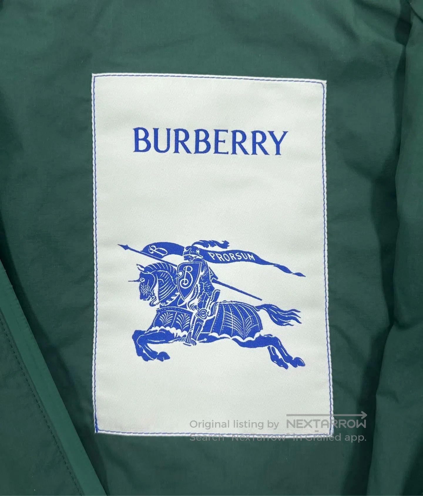 Burberry Burberry Green Back Embroidered Horse Logo Zipper Jacket| Size XS / US 0-2 / IT 36-38 - 4 Thumbnail
