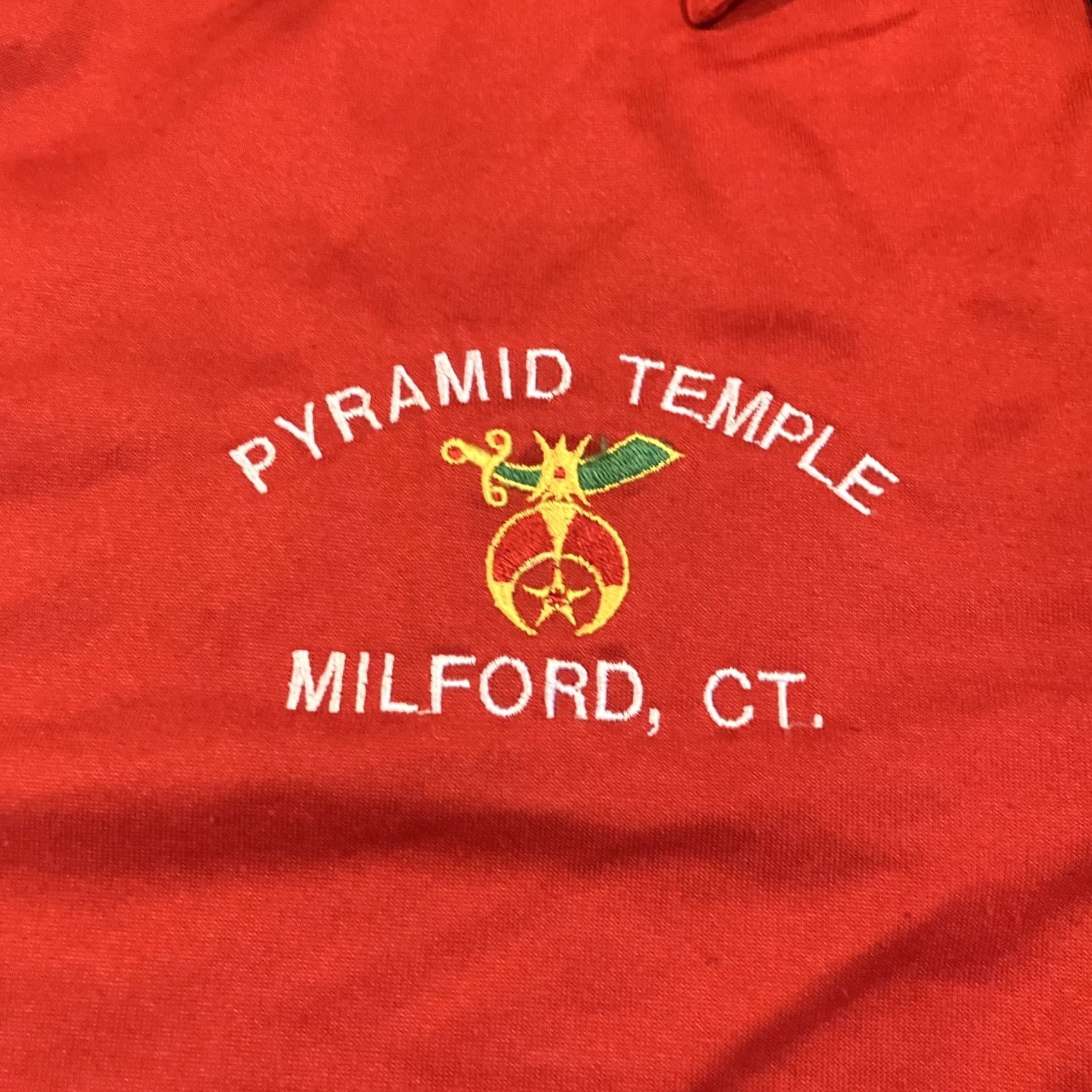 Vintage VINTAGE Sunrise SHRINER'S Pyramid Temple Bowling / Golf Polo XL Men Red Size US XL / EU 56 / 4 - 3 Thumbnail