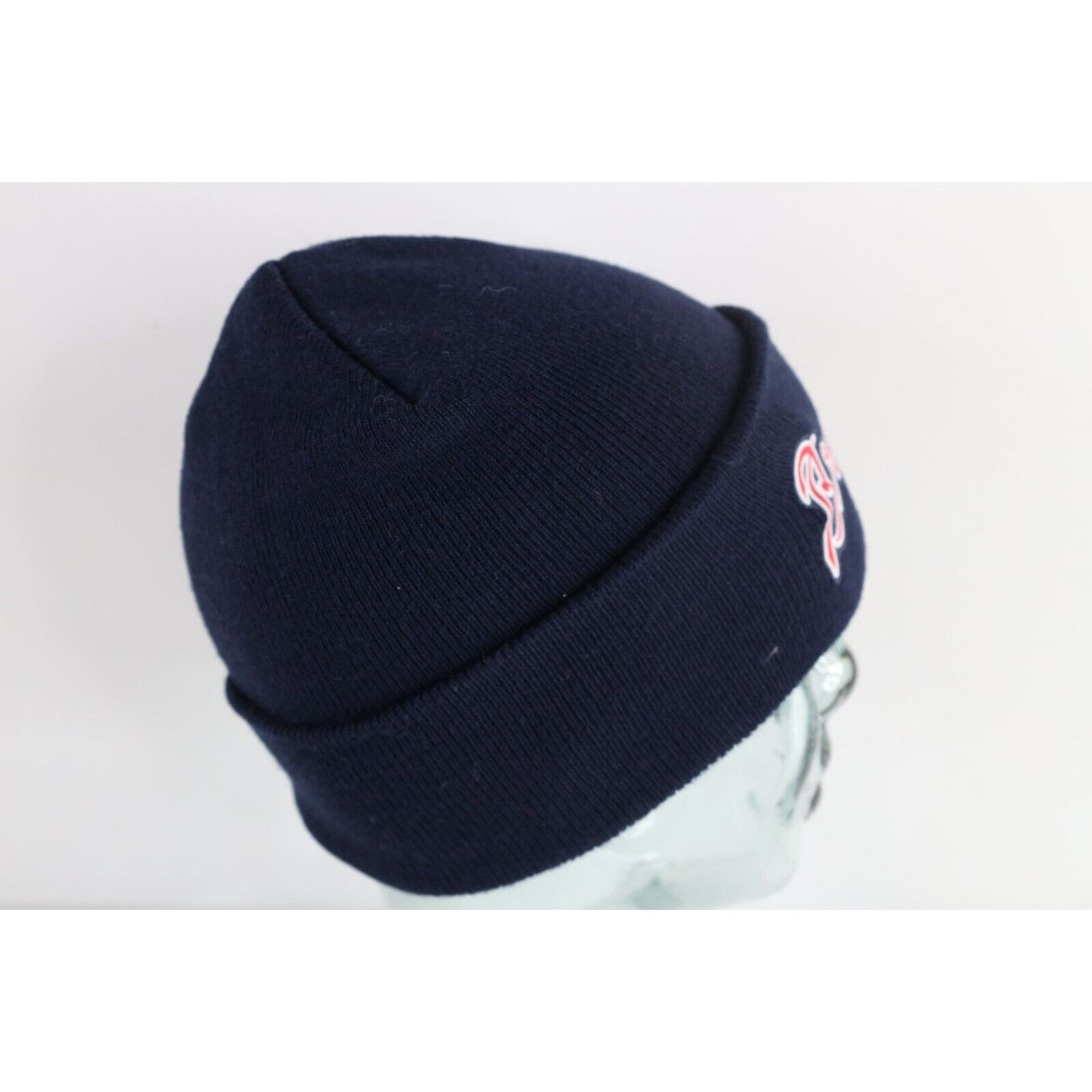 Vintage Vintage 90s Atlanta Braves Baseball Knit Winter Beanie Hat Size ONE SIZE - 5 Thumbnail