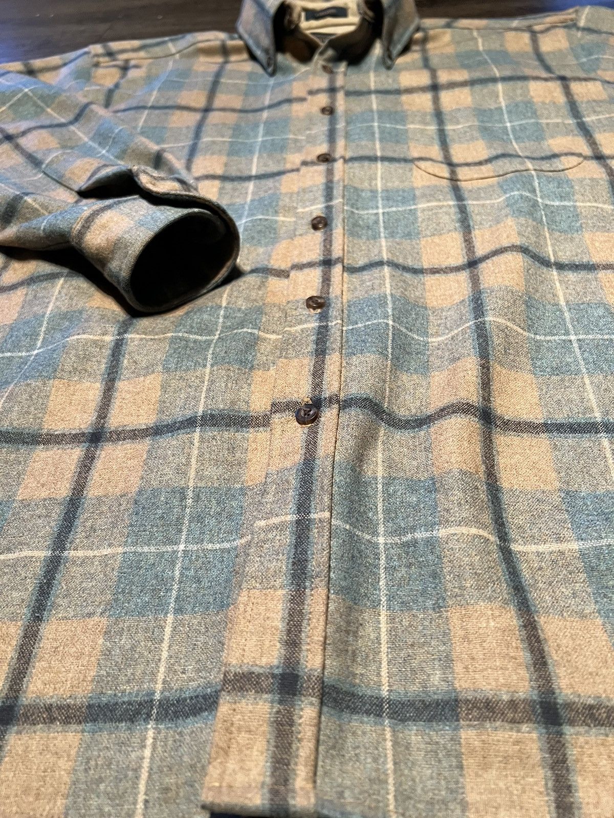 Pendleton RARE PENDLETON WOOL Plaid Flannel BUTTON-DOWN FIRESIDE SHIRT Size US L / EU 52-54 / 3 - 5 Thumbnail