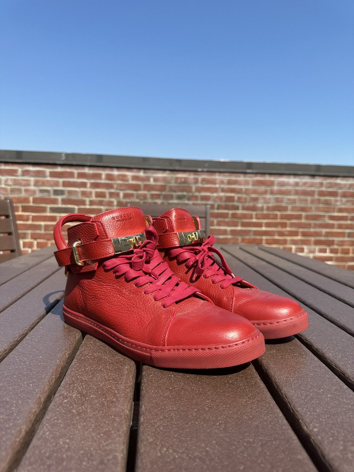 Buscemi “Deep Red” 100MM Sneakers