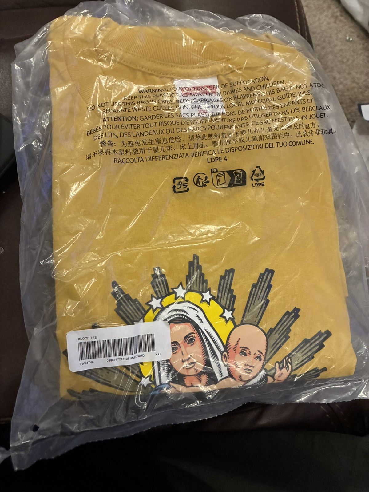 Supreme NIB Supreme Blood Tee - MUSTARD 2XL Size US XXL / EU 58 / 5 - 2 Thumbnail