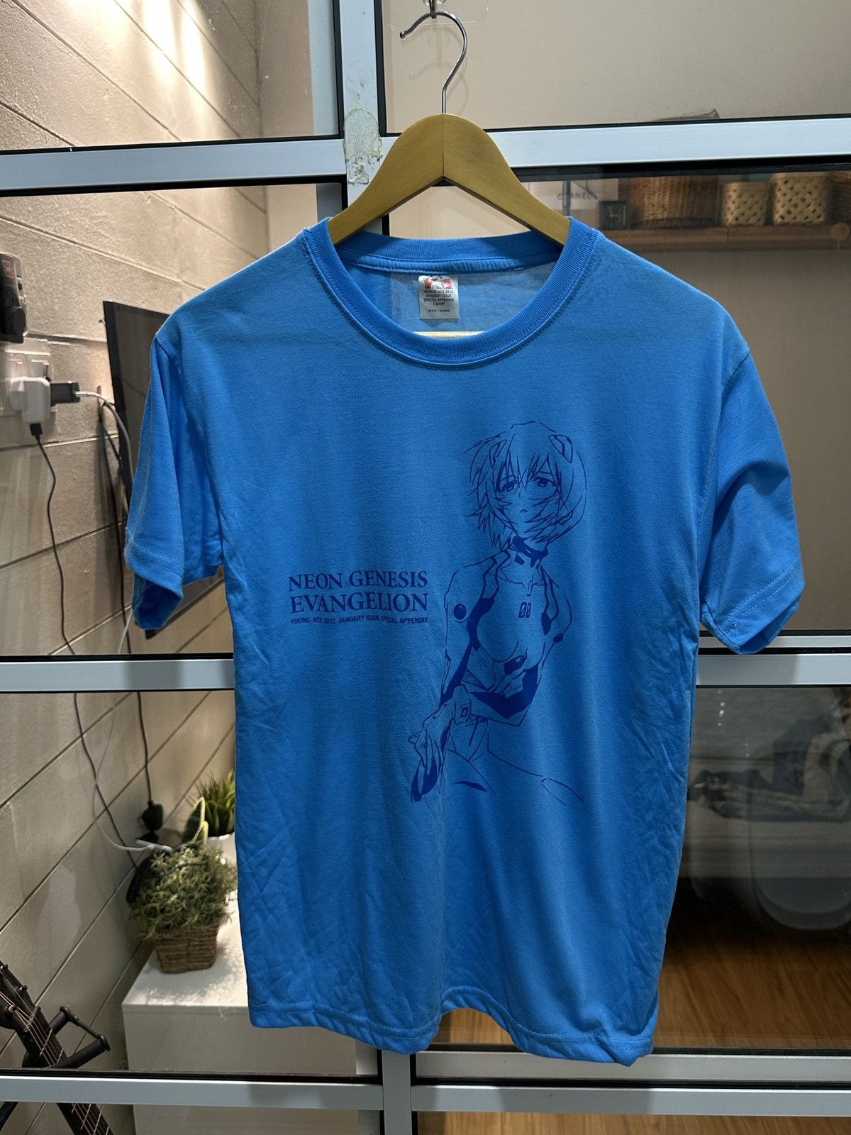 Anime 2012 Young Ace Rei Ayanami Evangelion Anime Tshirt Size US M / EU 48-50 / 2 - 2 Thumbnail
