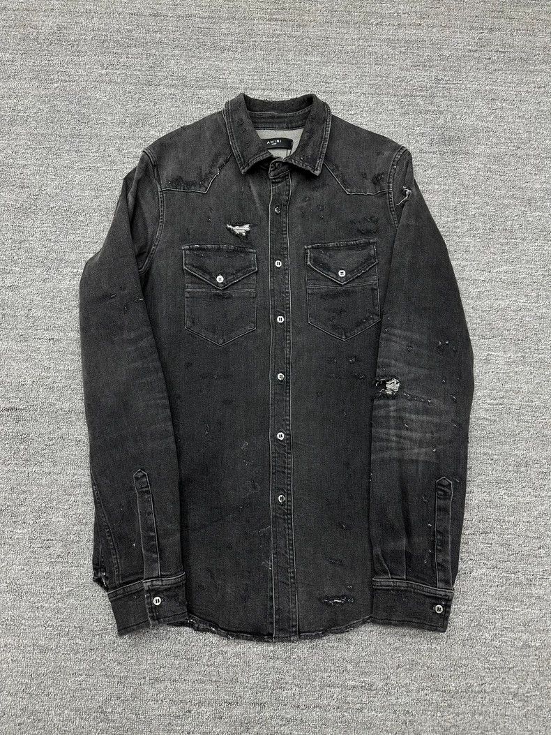 Amiri Amiri Destroy the shirt jacket 2501-Nextarrow Size US L / EU 52-54 / 3 - 1 Thumbnail
