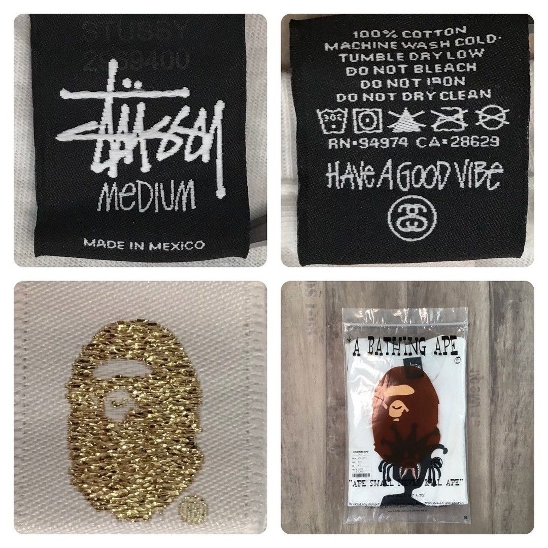 Bape × Stussy BAPE × stussy shark man T-shirt a bathing ape Size US M / EU 48-50 / 2 - 7 Thumbnail