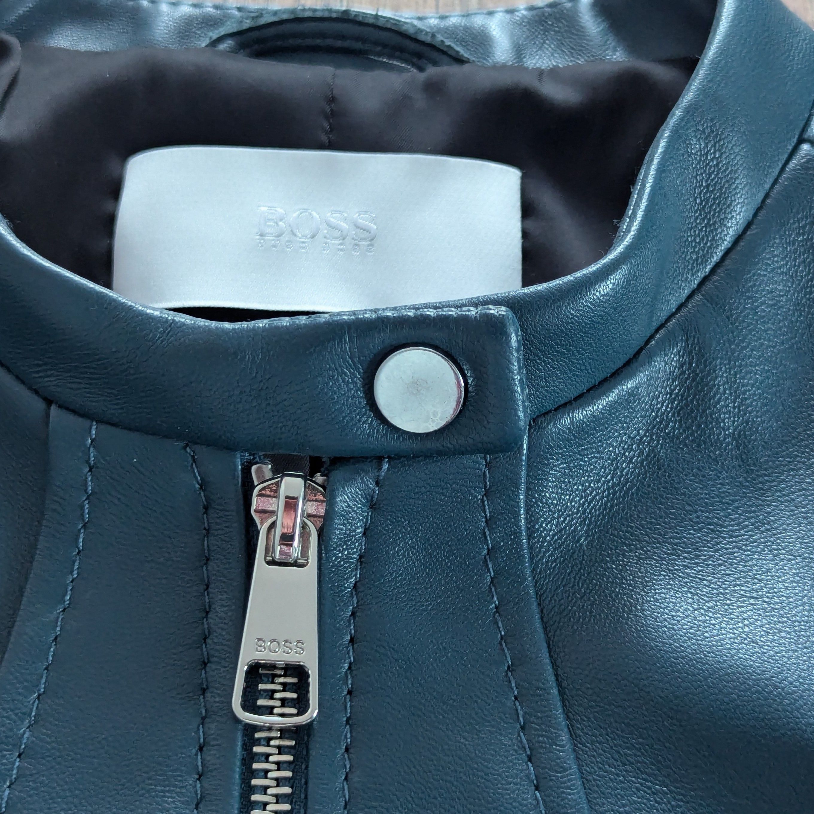 Hugo Boss Hugo Boss Saviza Women's Leather Biker Jacket Luxury Brand Size S / US 4 / IT 40 - 6 Thumbnail