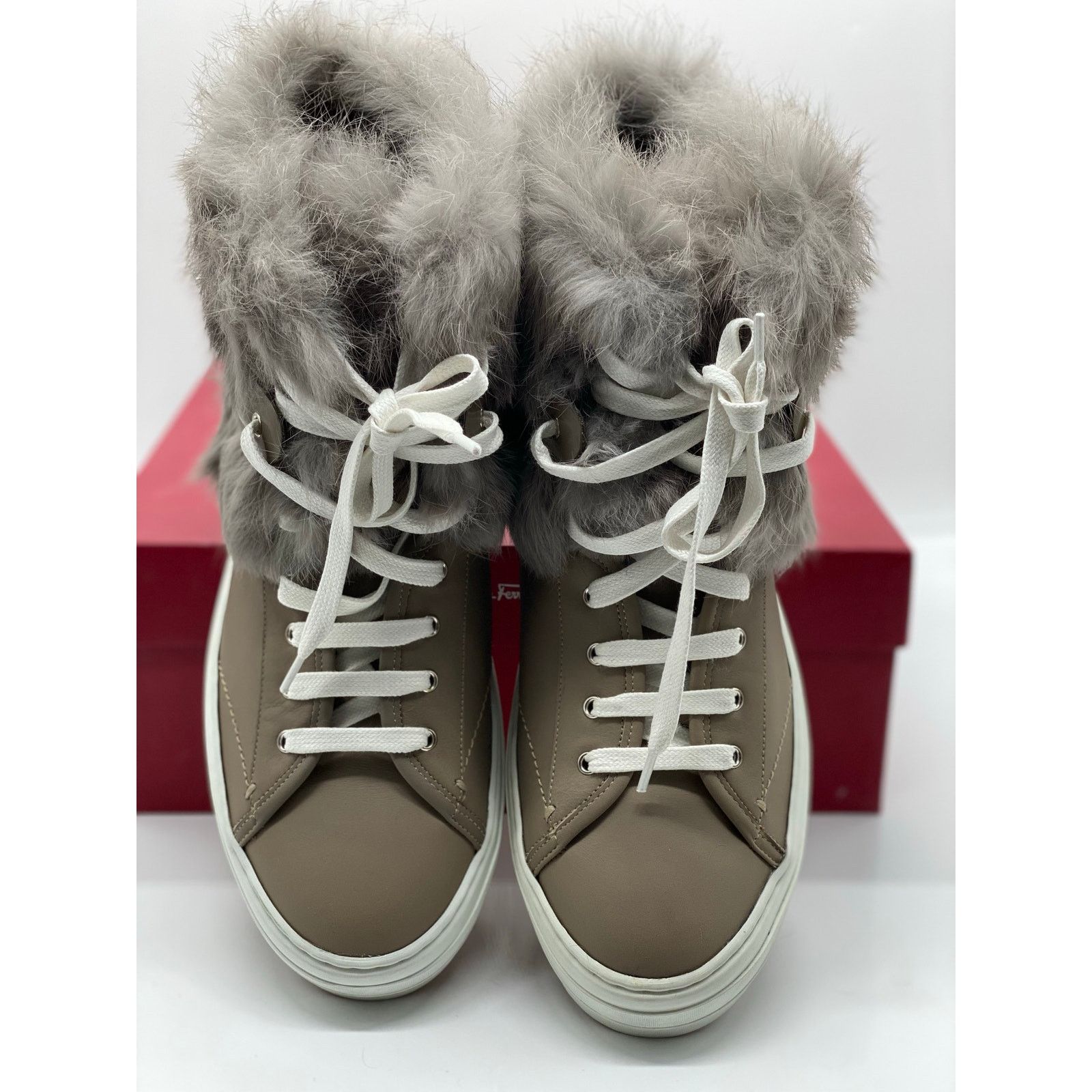 Salvatore Ferragamo Salvatore Ferragamo Nisia Grey Fur Sneakers sz. 5.5 US Size US 5.5 / IT 35.5 - 6 Thumbnail