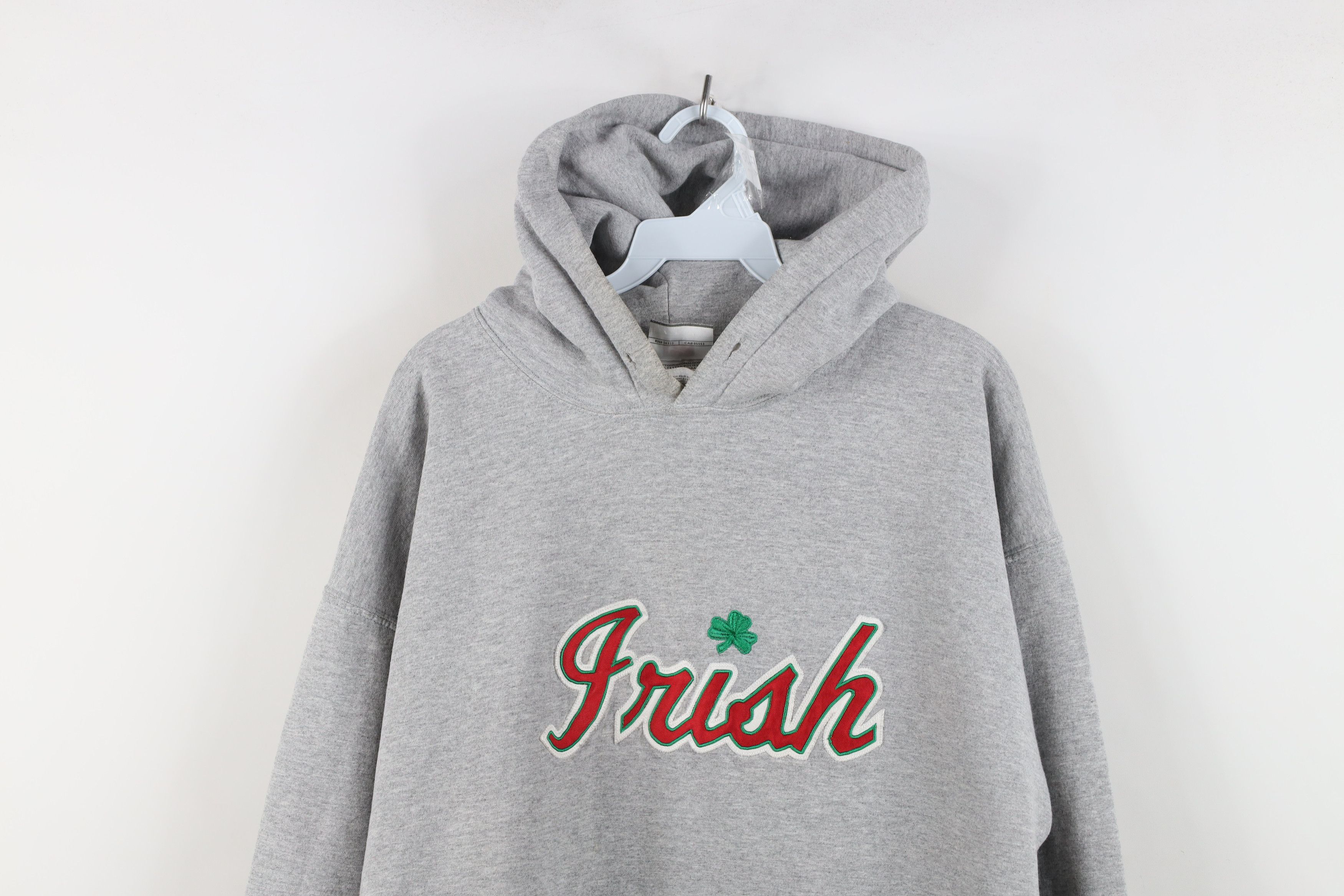 Nike Vintage Nike Center Swoosh Irish Hoodie Sweatshirt Gray Size US L / EU 52-54 / 3 - 2 Thumbnail