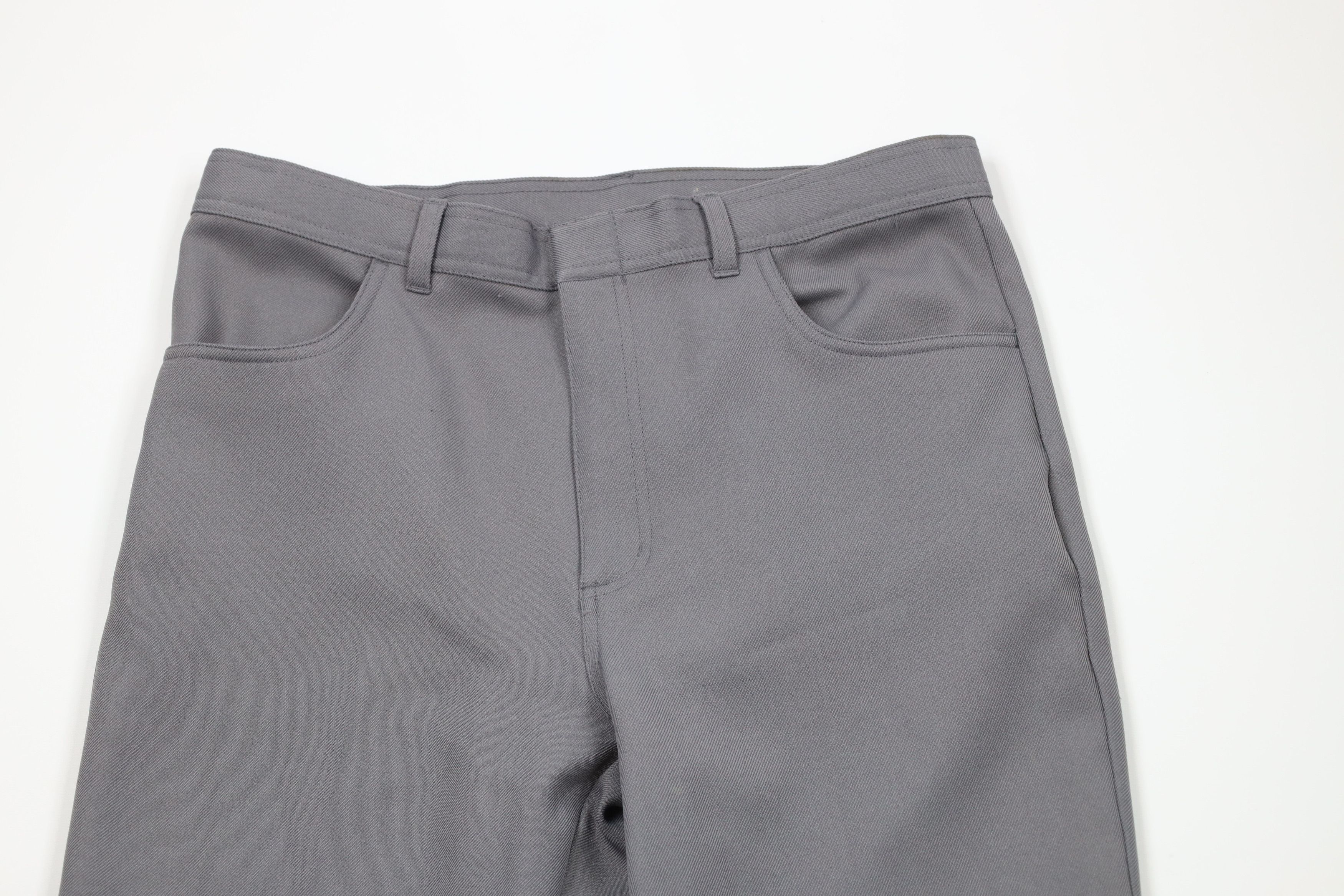 Vintage Vintage 90s Streetwear Knit Flared Wide Leg Chino Pants Gray Size US 34 / EU 50 - 2 Thumbnail
