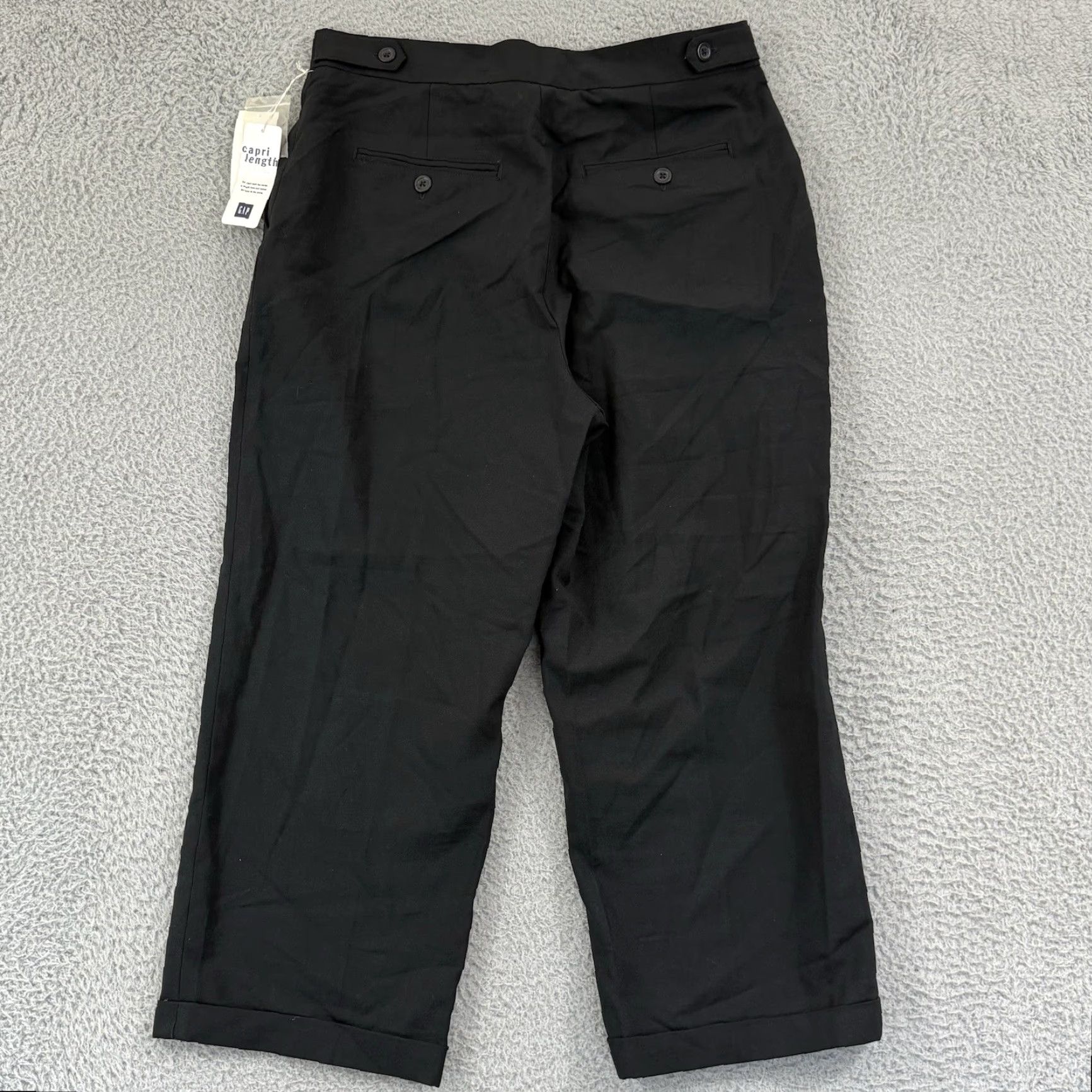 Gap VINTAGE Gap Pants Womens 12 Black Wide-Leg Stretch Wool Blend NWT Casual Dress Pants Size 34" / US 12 / IT 48 - 6 Thumbnail