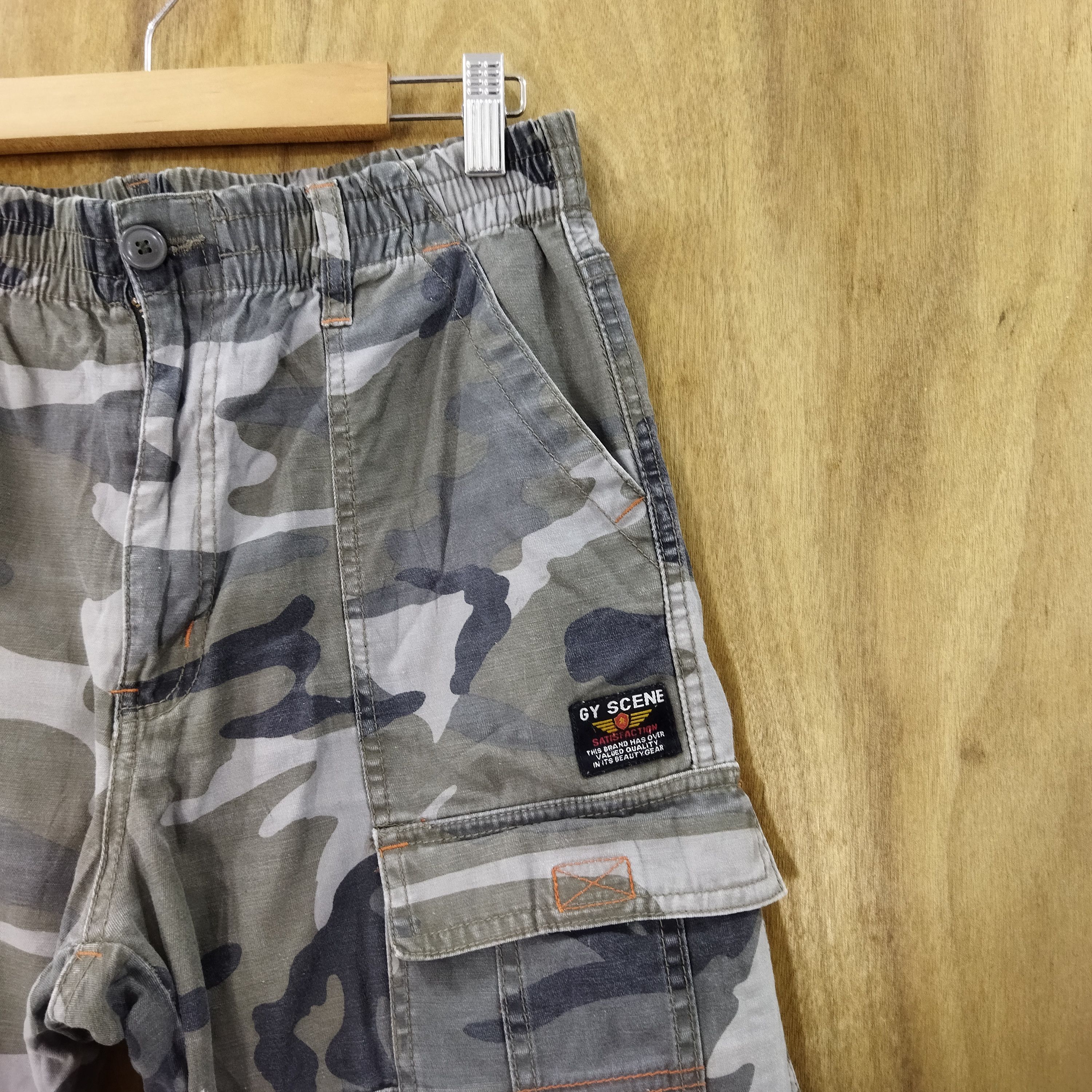 Japanese Brand SCENE GYE CAMO CARGO PANTS Size US 29 - 5 Thumbnail