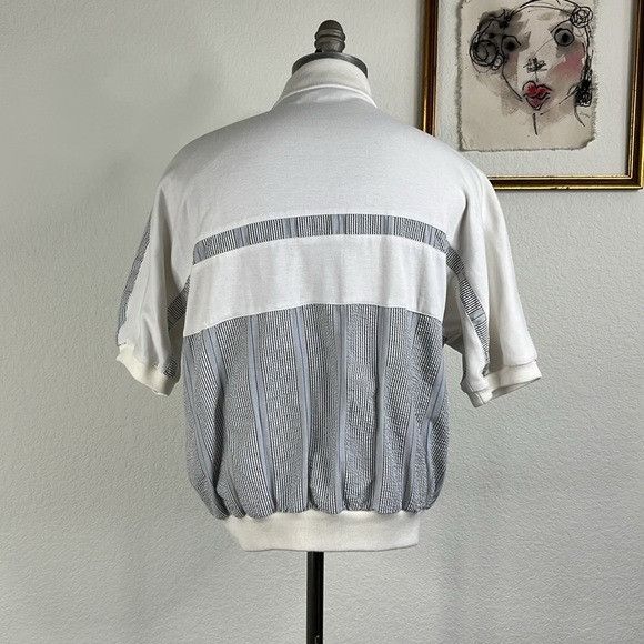 Dior VTG Dior Monsieur Mixed Media Seersucker Panel Short Sleeve Size US L / EU 52-54 / 3 - 8 Thumbnail
