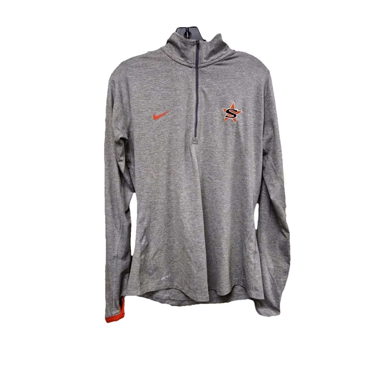 Nike VINTAGE Nike Dri-Fit Long Sleeve Quarter Zip Pullover Gray Women’s Large Running Size L / US 10 / IT 46 - 2 Thumbnail