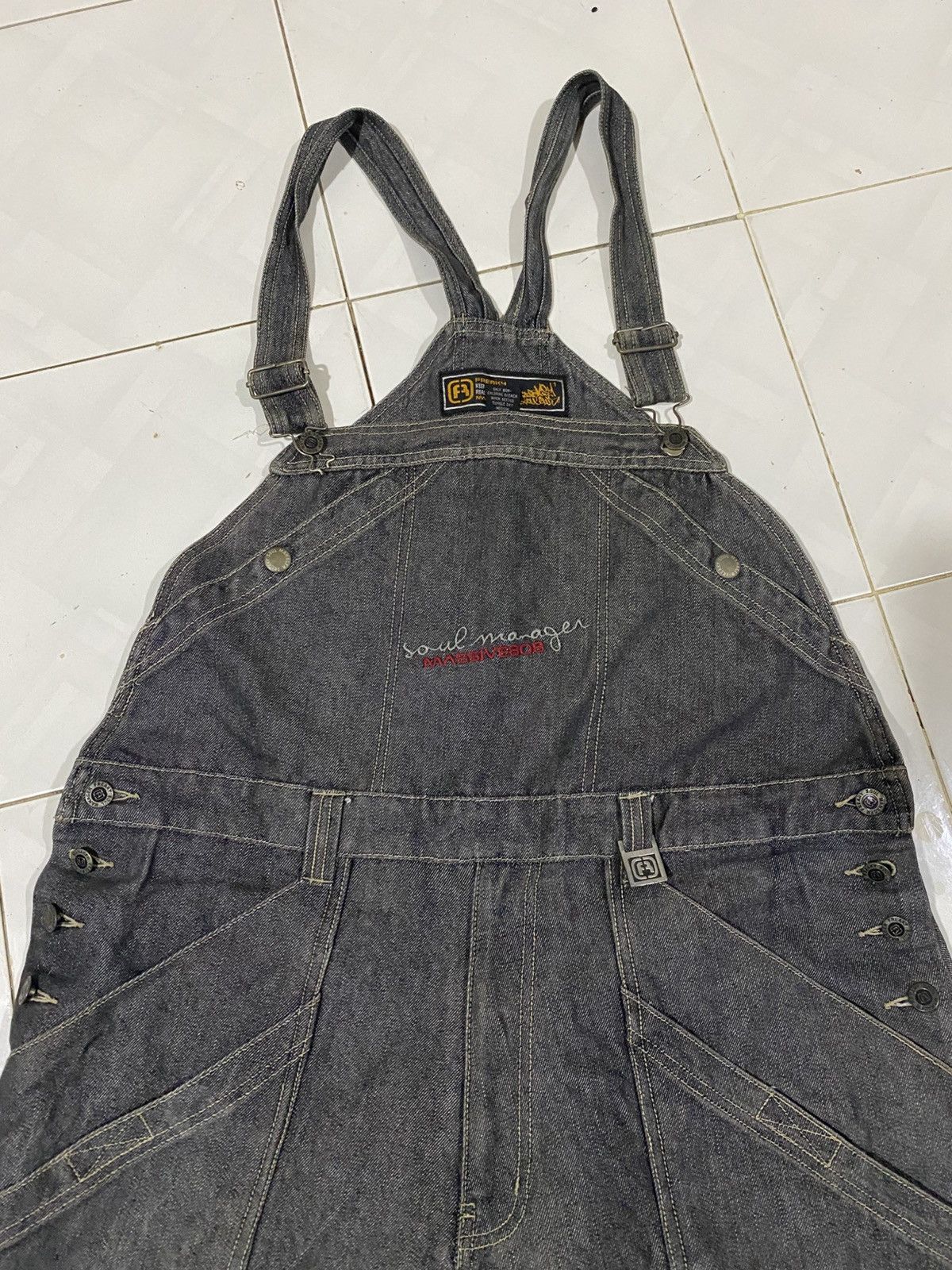 Vintage Freaky Massive Baggy Overalls Denim Size US 40 / EU 56 - 7 Thumbnail