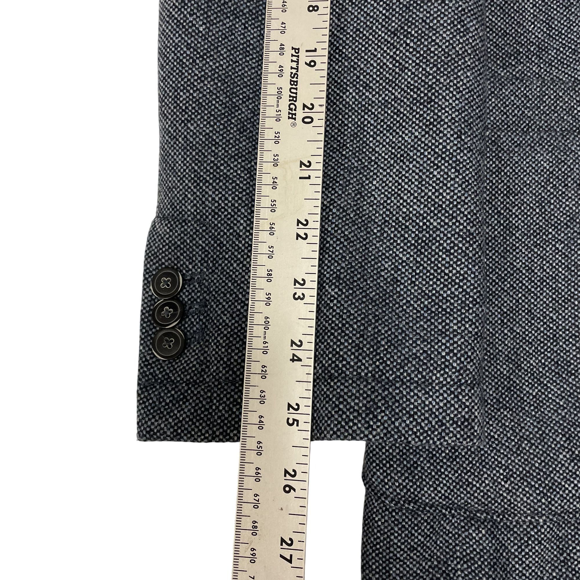Joseph Abboud Joseph Abboud Men's Blue Birdseye Sport Coat SURGEON CUFF Bl Size 44L - 9 Thumbnail