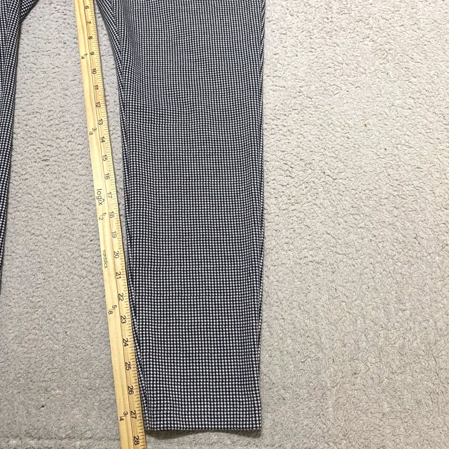 Talbots Talbots Women Pants 12 Black White Houndstooth Soho Ankle Pull On Knit High Rise Size 34" / US 12 / IT 48 - 7 Thumbnail