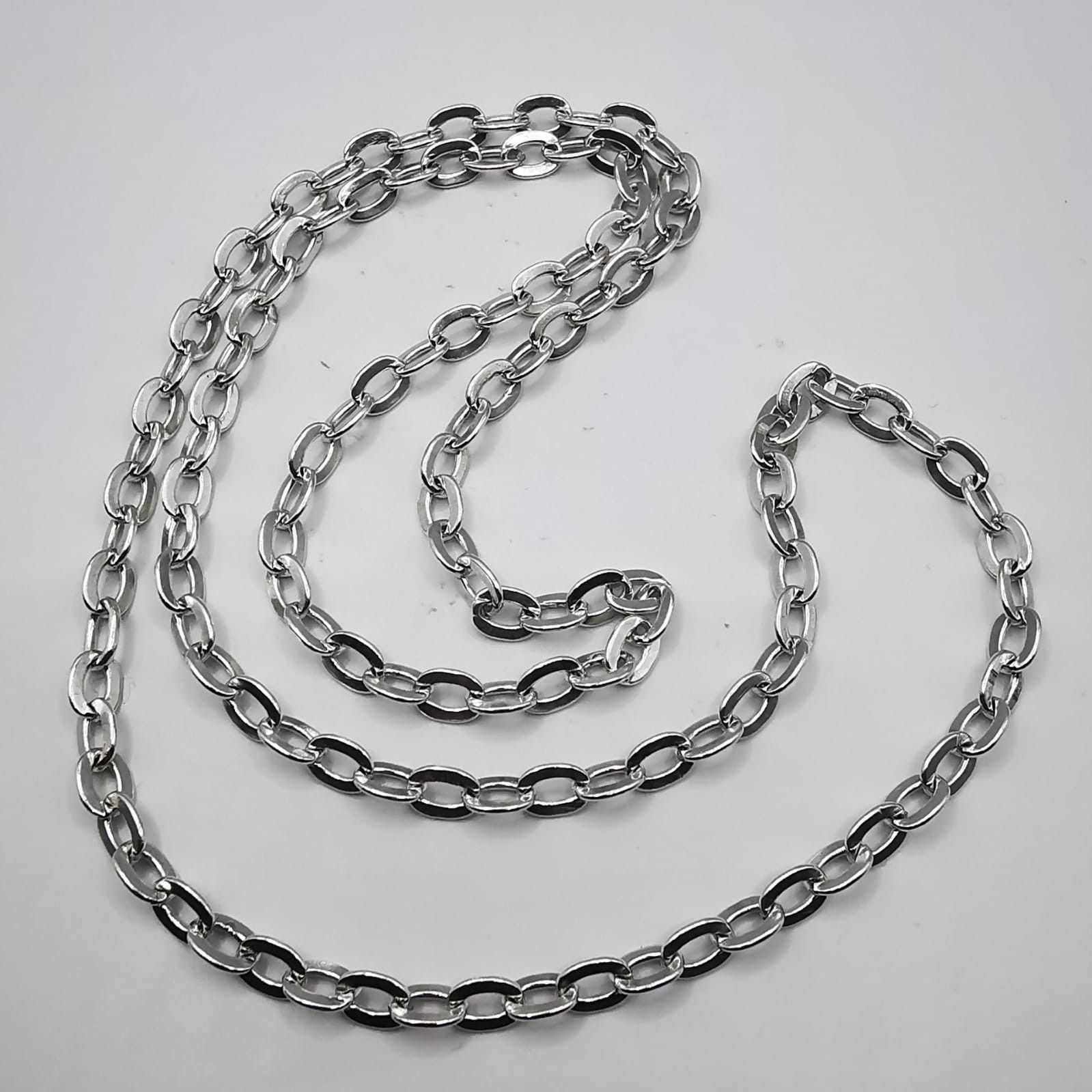 Sterling Silver Vintage Jewelry Chain, 925 Sterling Silver, Signed 22,13g Size ONE SIZE - 6 Thumbnail