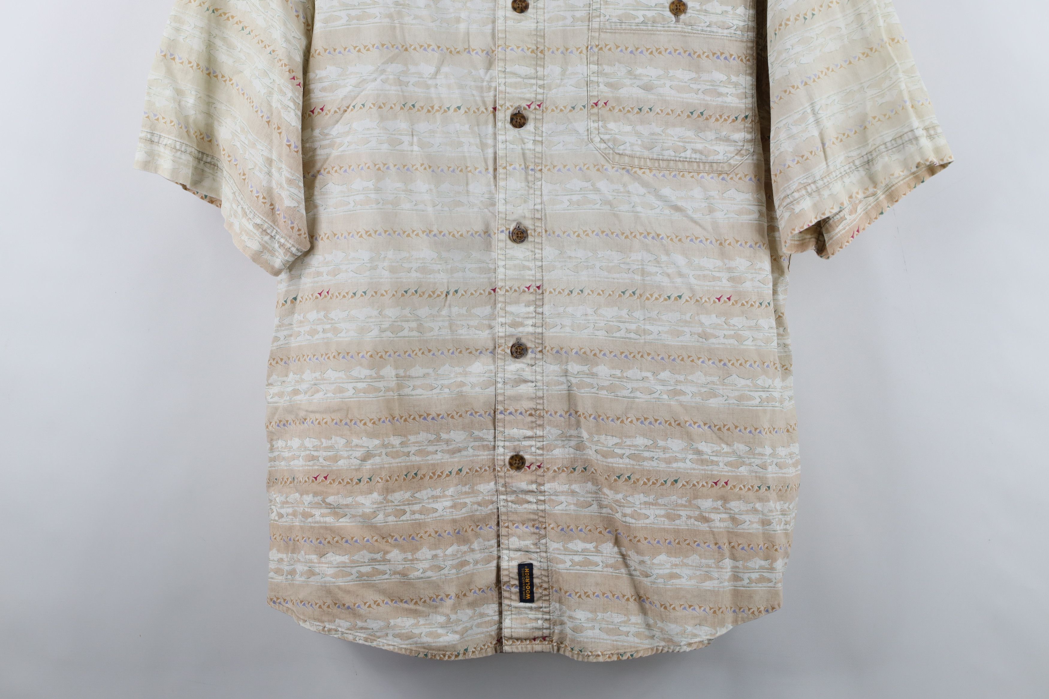 Woolrich Woolen Mills Vintage 90s Woolrich Geometric All Over Print Button Shirt Size US XXL / EU 58 / 5 - 3 Thumbnail